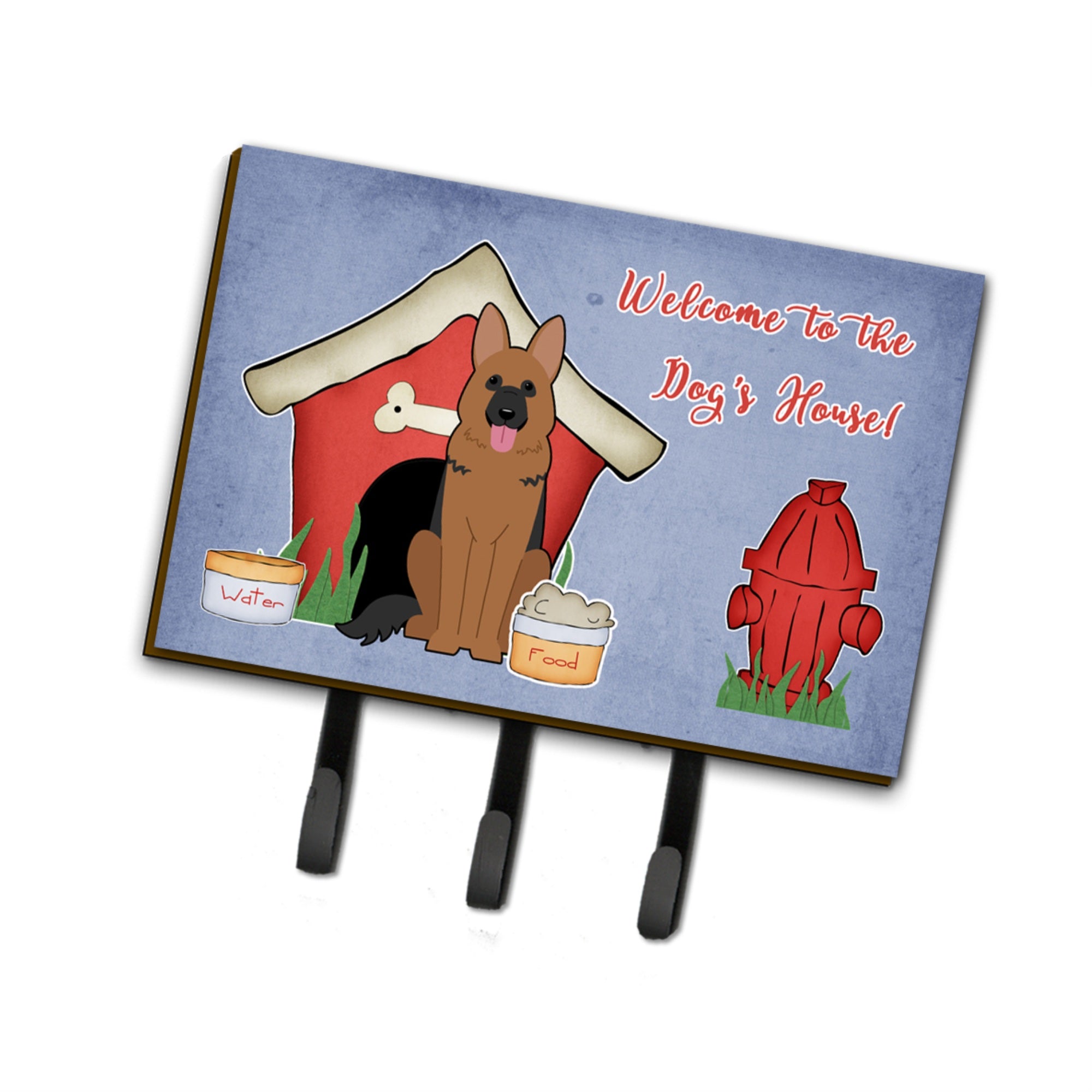 Caroline'S Treasures Dog House Collection German Shepherd Leash Or Key Holder Bb2821Th68, Triple, Multicolor