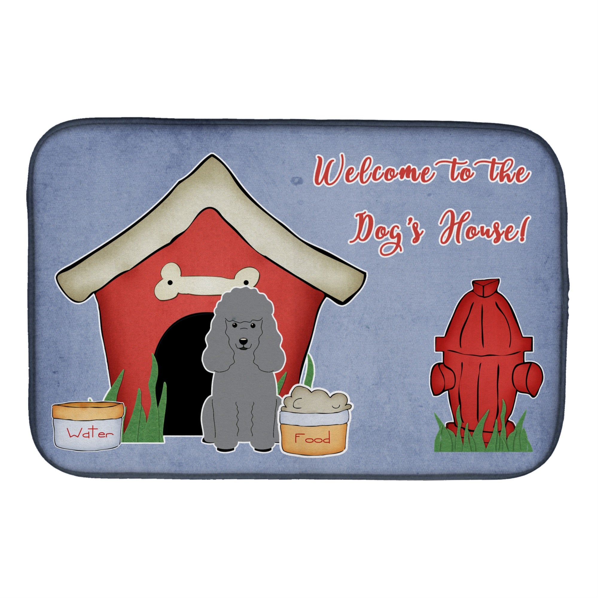 Caroline'S Treasures Dog House Collection Poodle Dish Drying Mat, 14 X 21