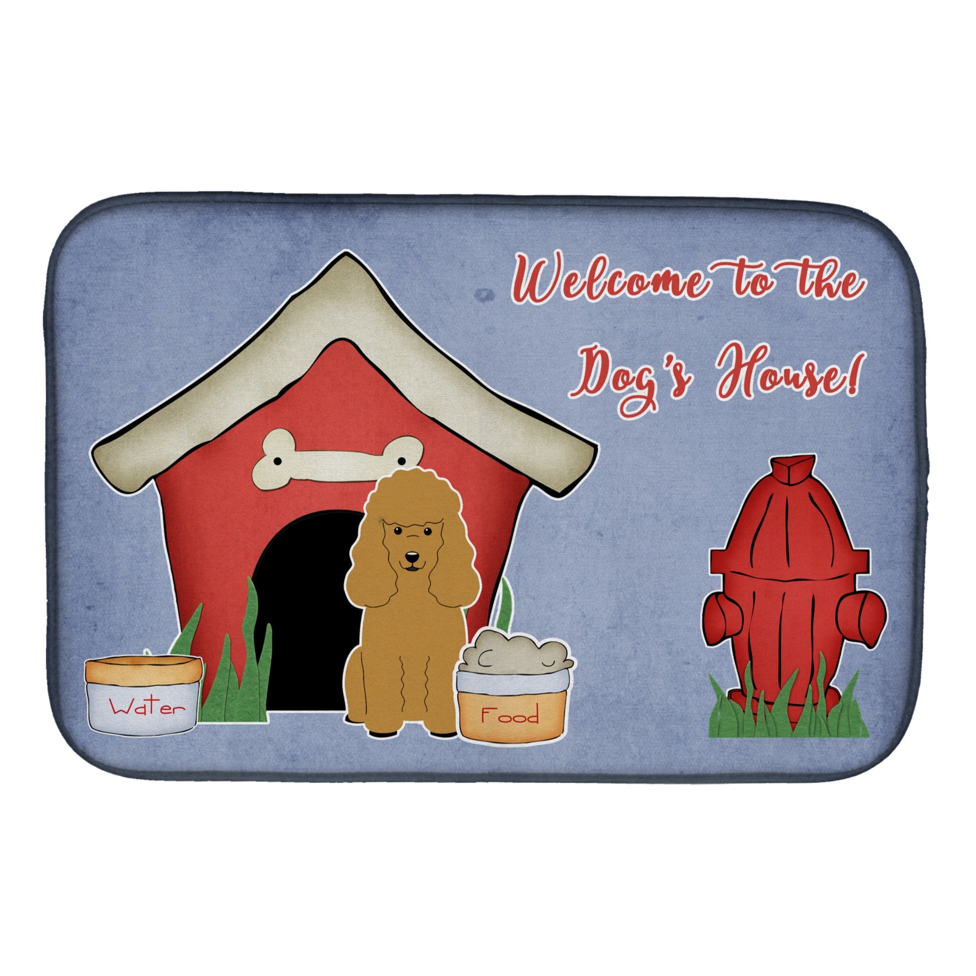 Caroline'S Treasures Dog House Collection Poodle Tan Dish Drying Mat, 14 X 21