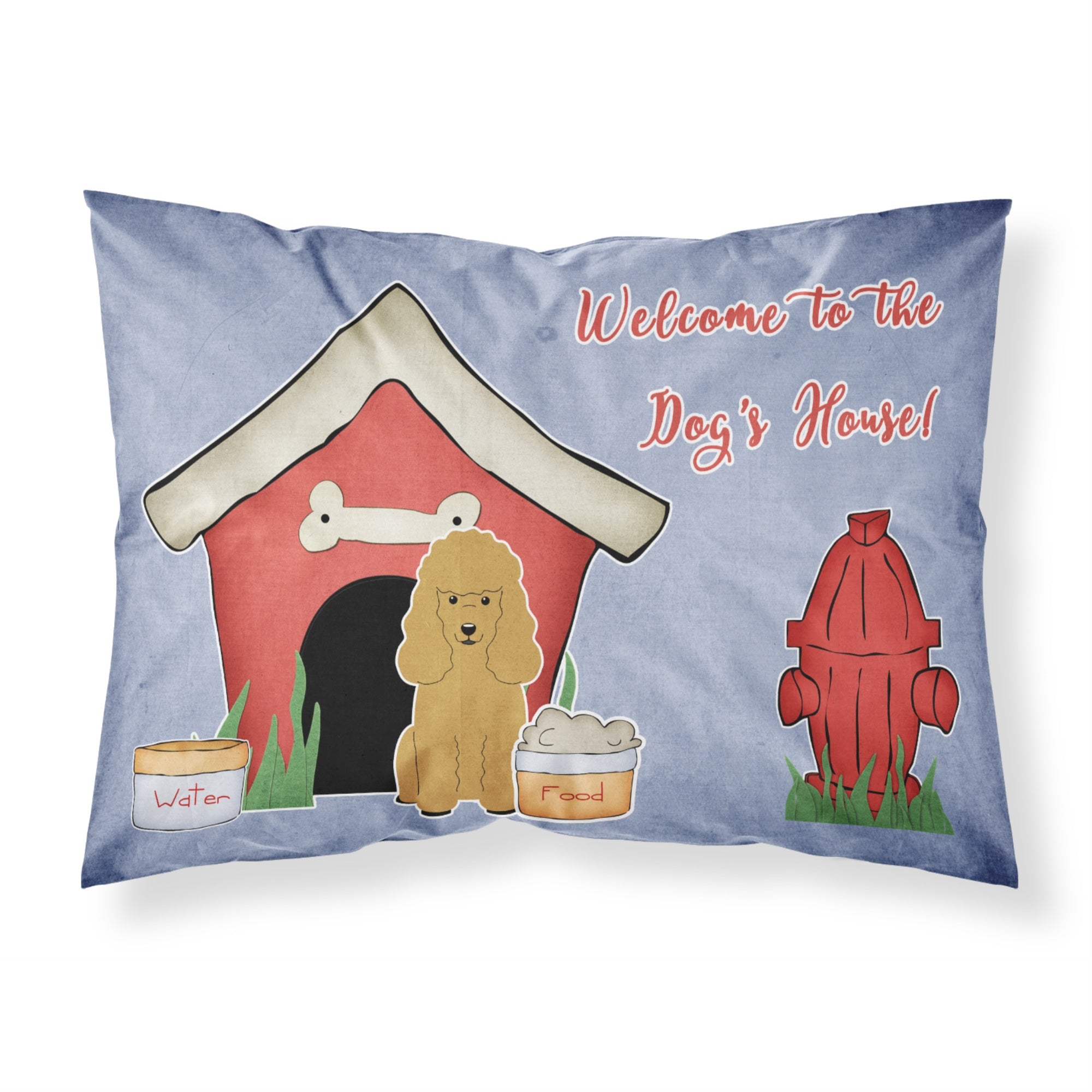 Caroline'S Treasures Dog House Collection Poodle Tan Fabric Standard Pillowcase Bb2823Pillowcase, Multicolor