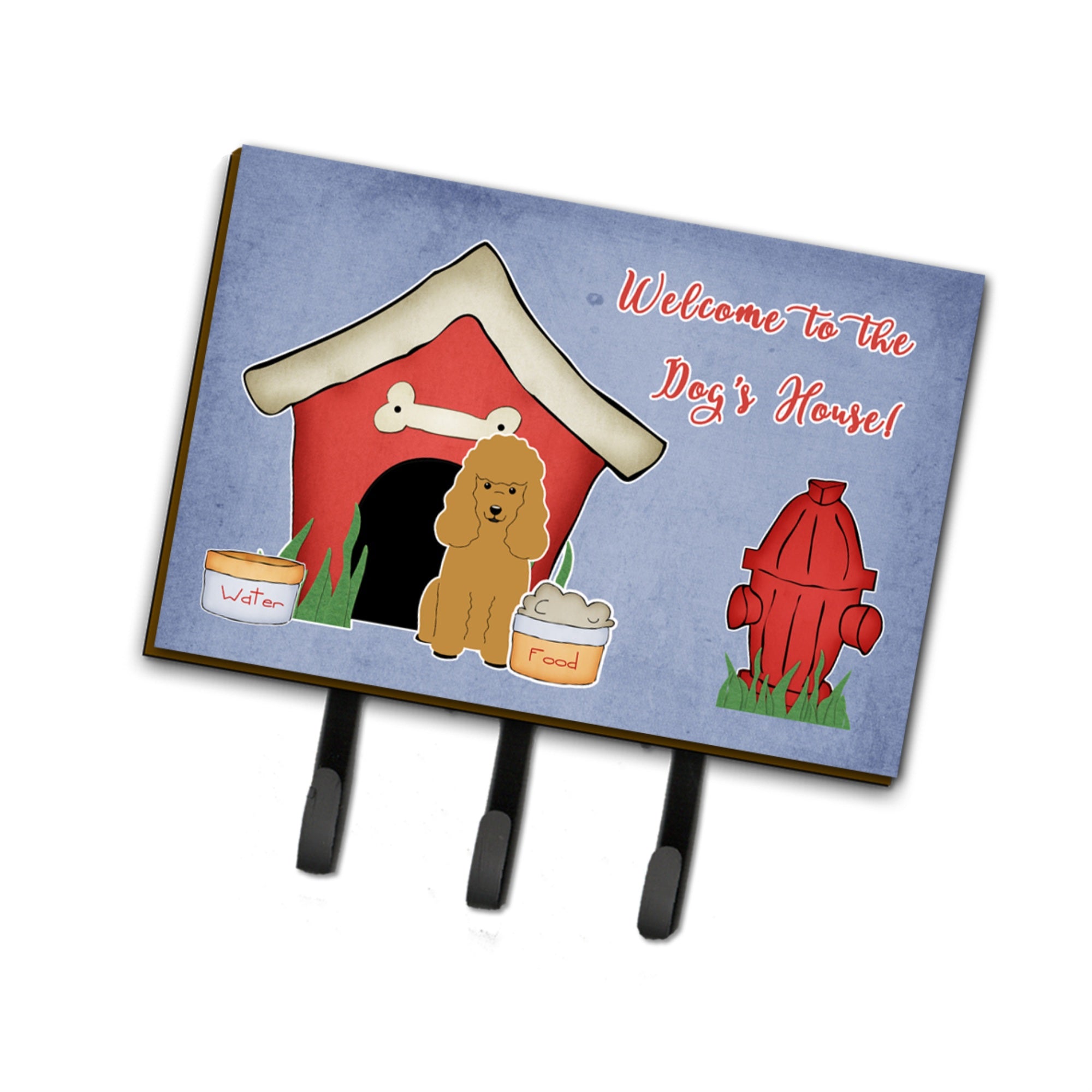 Caroline'S Treasures Dog House Collection Poodle Tan Leash Or Key Holder Bb2823Th68, Triple