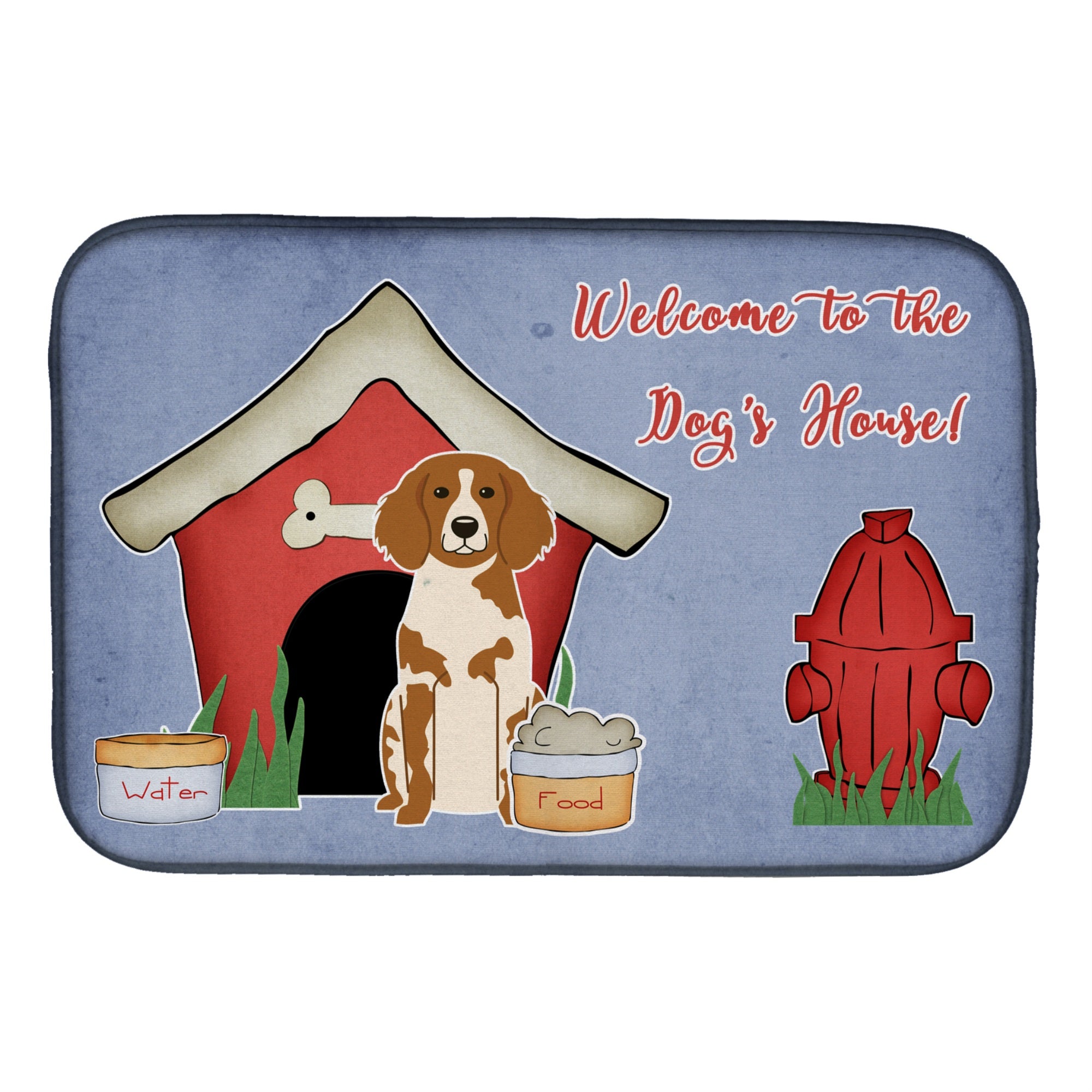 Caroline'S Treasures Dog House Collection Brittany Spaniel Dish Drying Mat, 14 X 21
