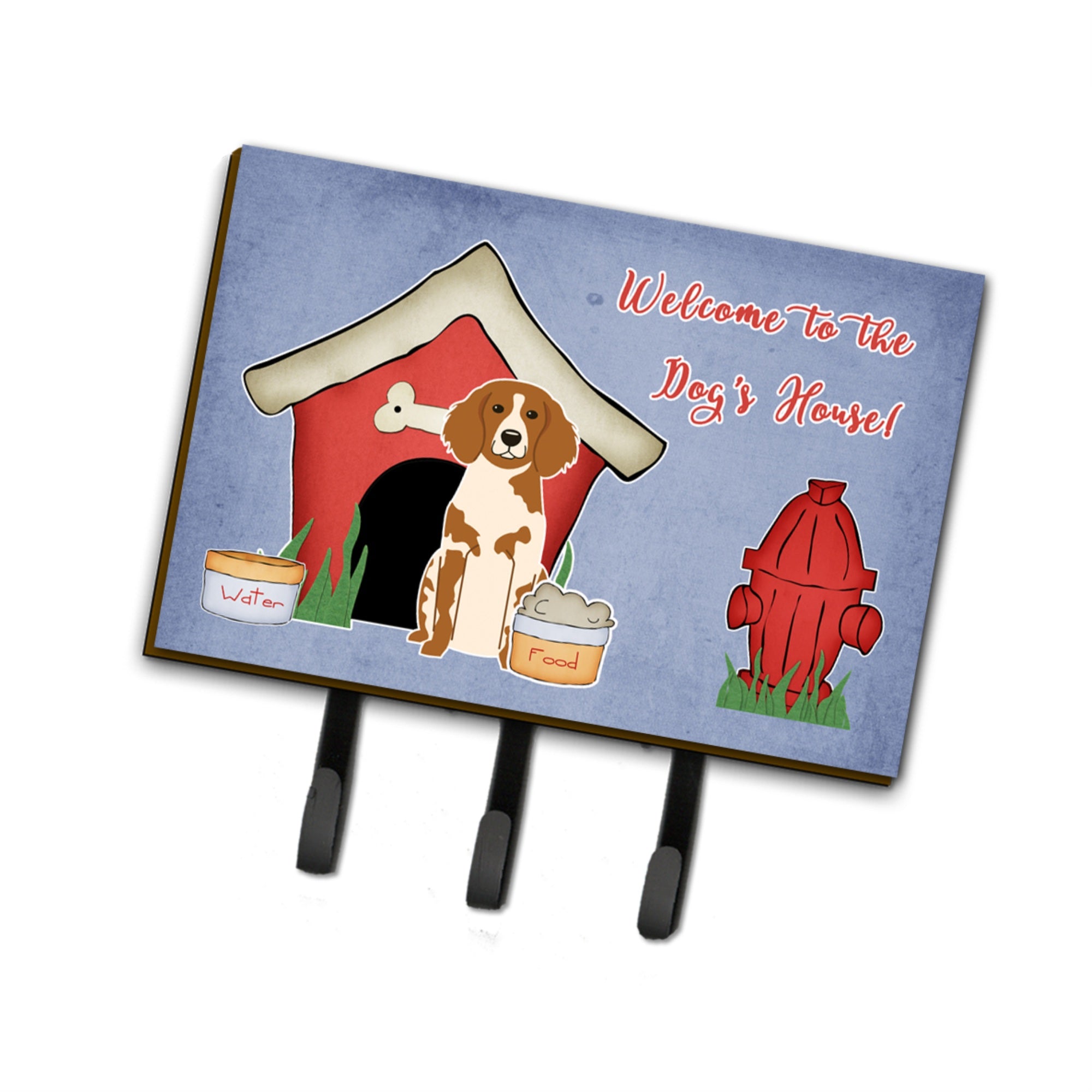 Caroline'S Treasures Dog House Collection Brittany Spaniel Leash Or Key Holder Bb2826Th68, Triple, Multicolor