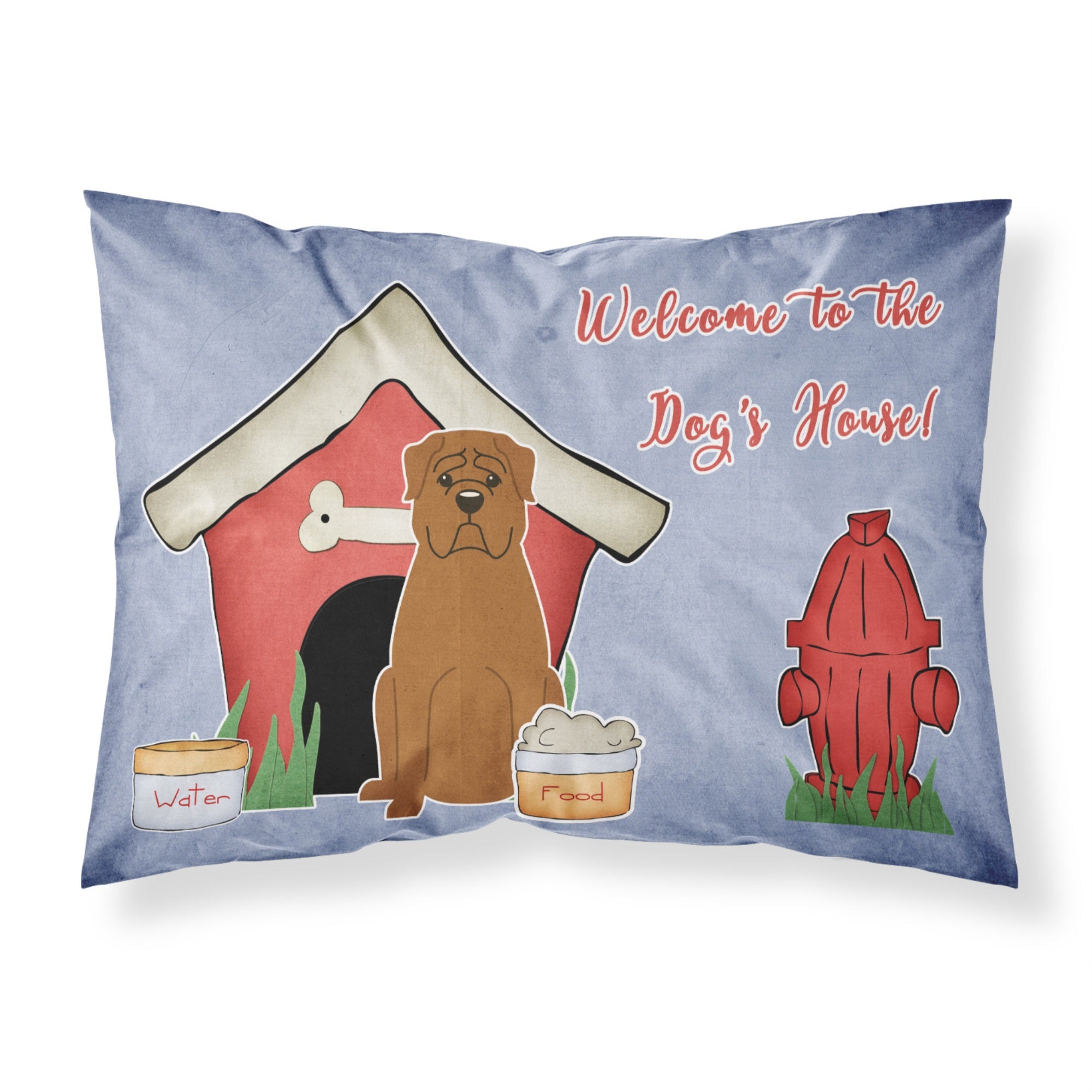 Caroline'S Treasures Dog House Collection Dogue De Bourdeaux Fabric Standard Pillowcase Bb2827Pillowcase, Multicolor
