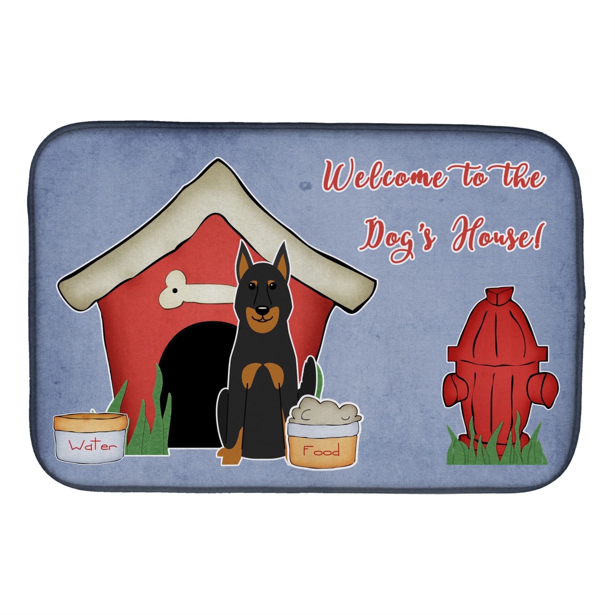 Caroline'S Treasures Bb2834Ddm Dish Drying Mat, 14 X 21, Dog House