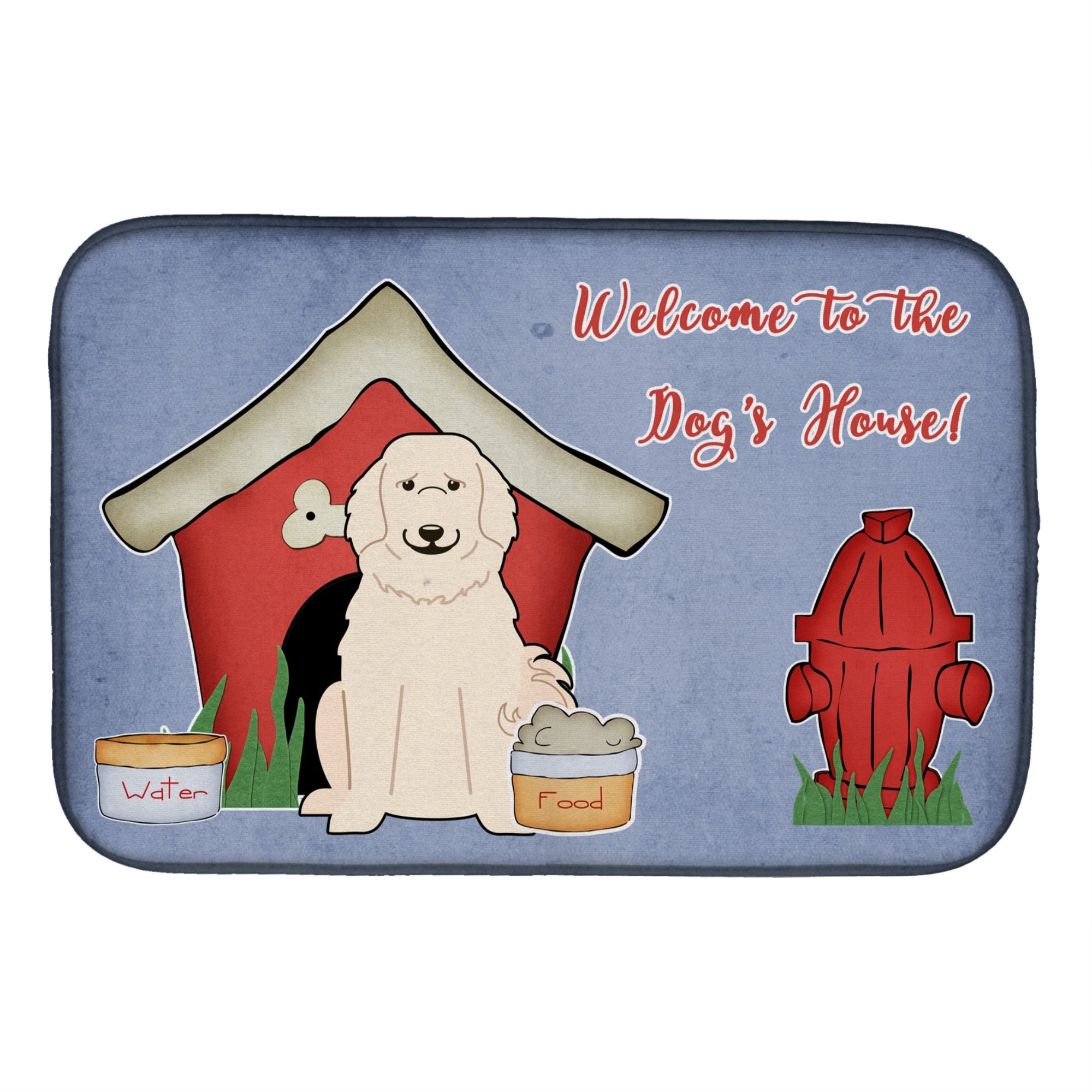 Caroline'S Treasures Dog House Collection Pyrenese Dish Drying Mat, 14 X 21
