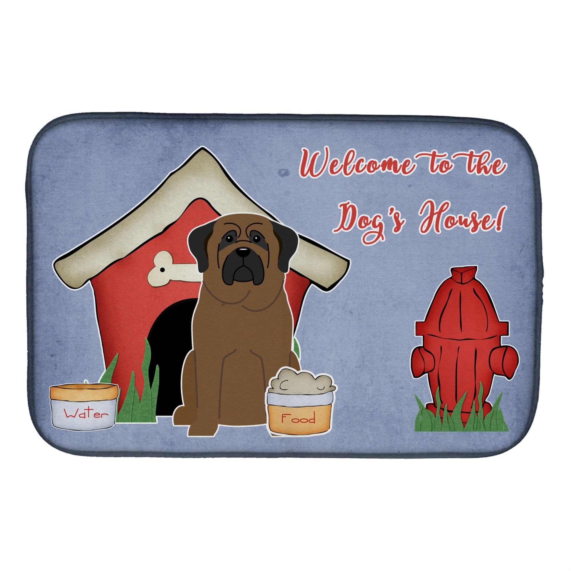 Caroline'S Treasures Dog House Collection Bullmastiff Dish Drying Mat, 14 X 21