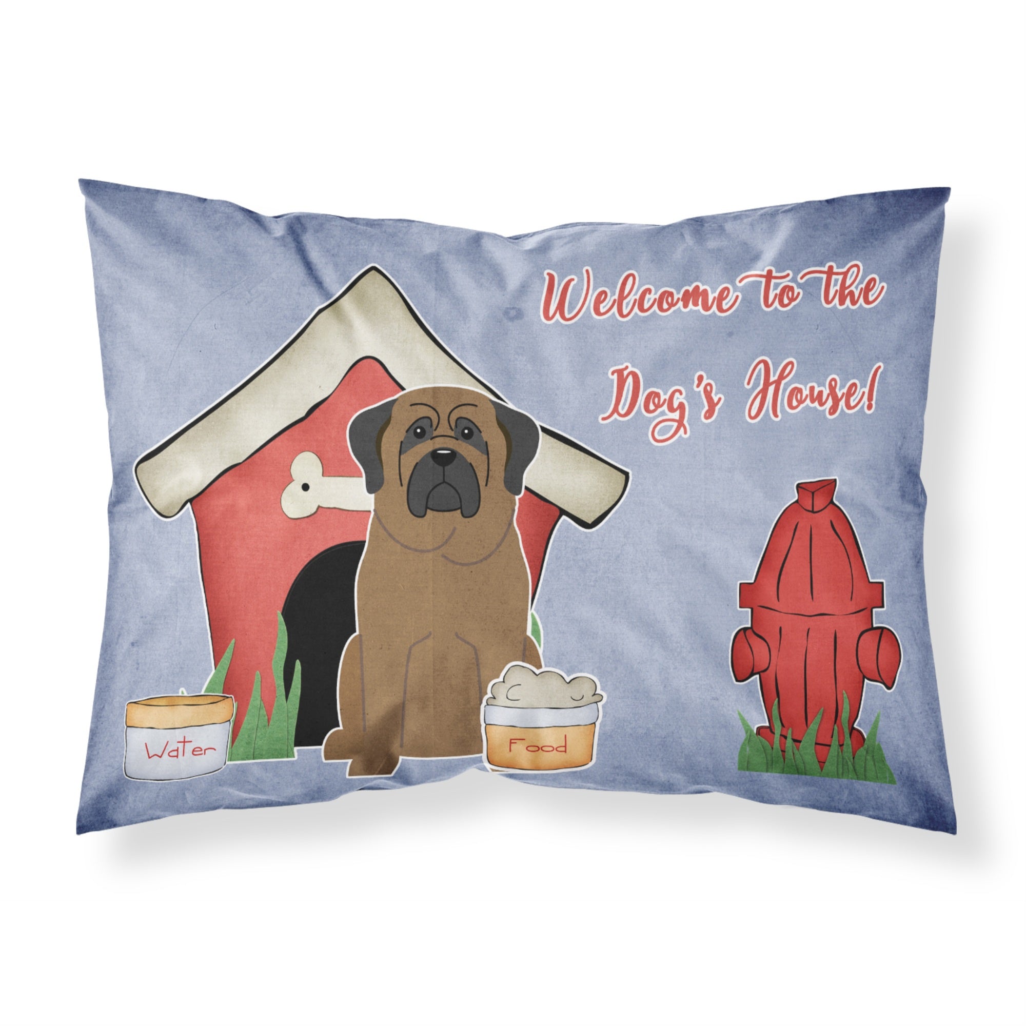 Caroline'S Treasures Dog House Collection Bullmastiff Fabric Standard Pillowcase Bb2838Pillowcase, Multicolor