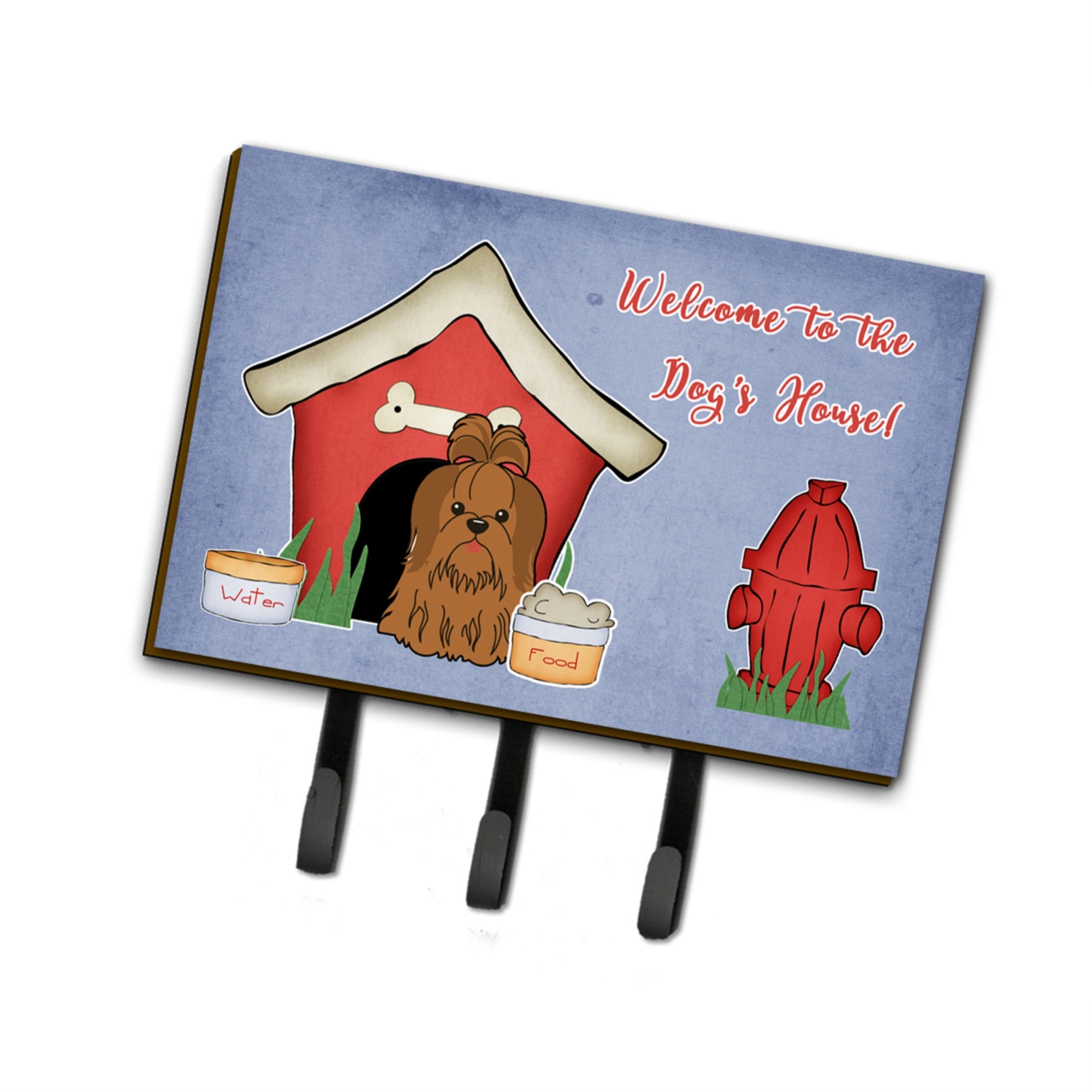 Caroline'S Treasures Dog House Collection Shih Tzu Silver Chocolate Leash Or Key Holder Bb2840Th68, Triple