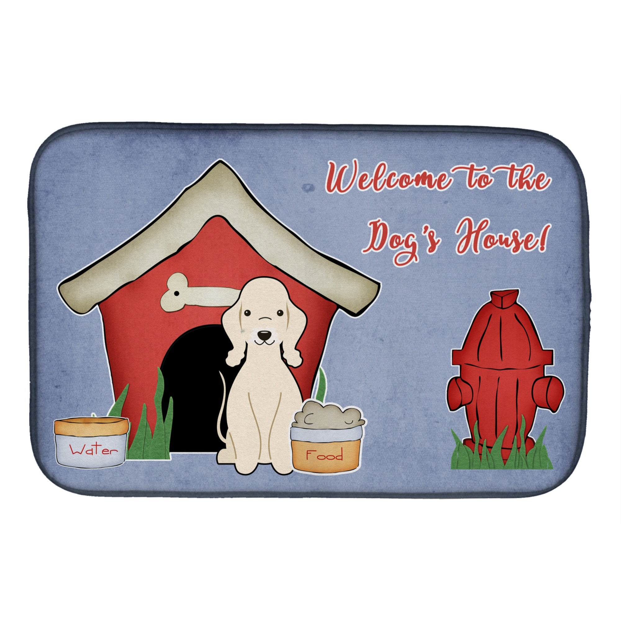 Caroline'S Treasures Dog House Collection Bedlington Terrier Sandy Dish Drying Mat, 14 X 21