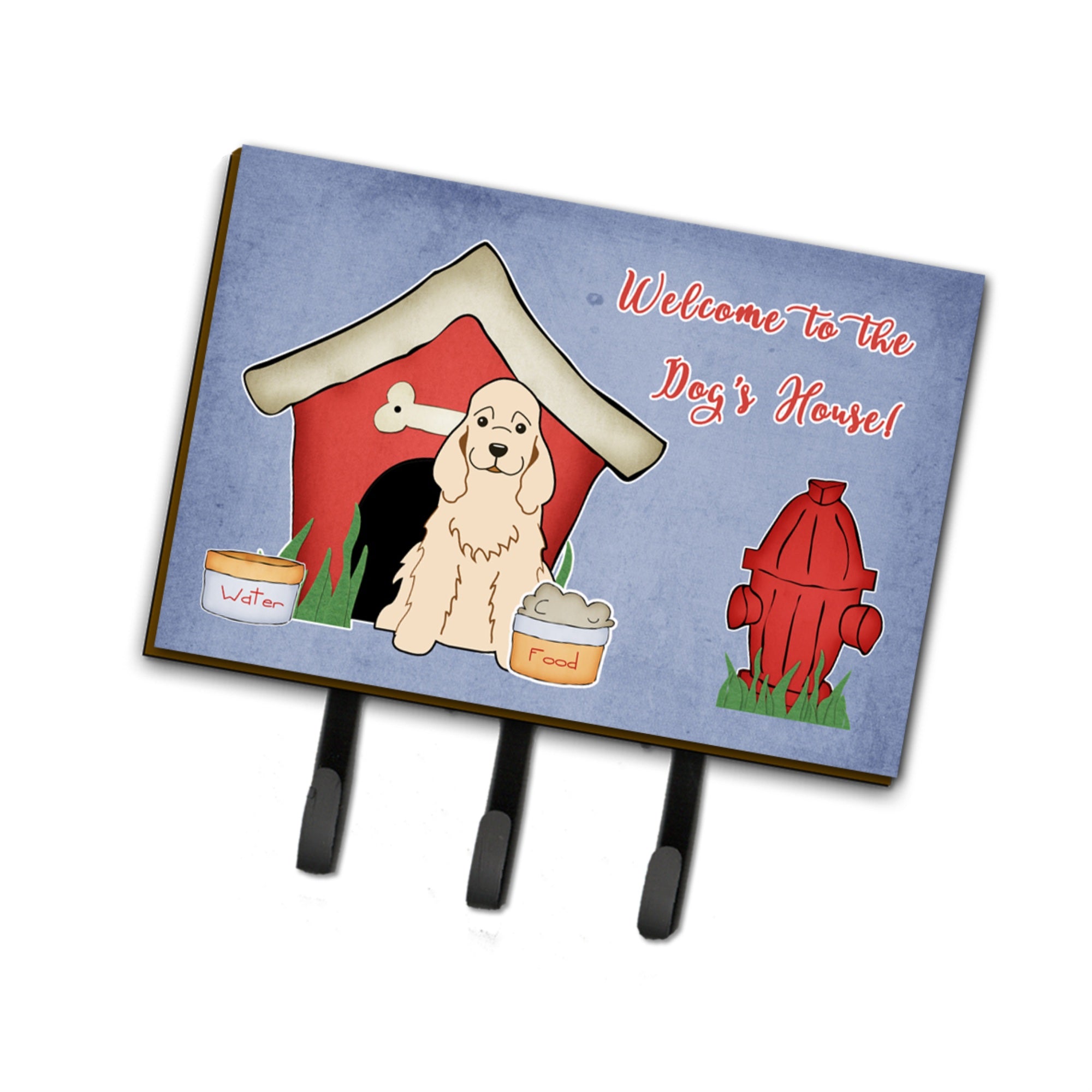 Caroline'S Treasures Dog House Collection Cocker Spaniel Buff Leash Or Key Holder Bb2848Th68, Triple