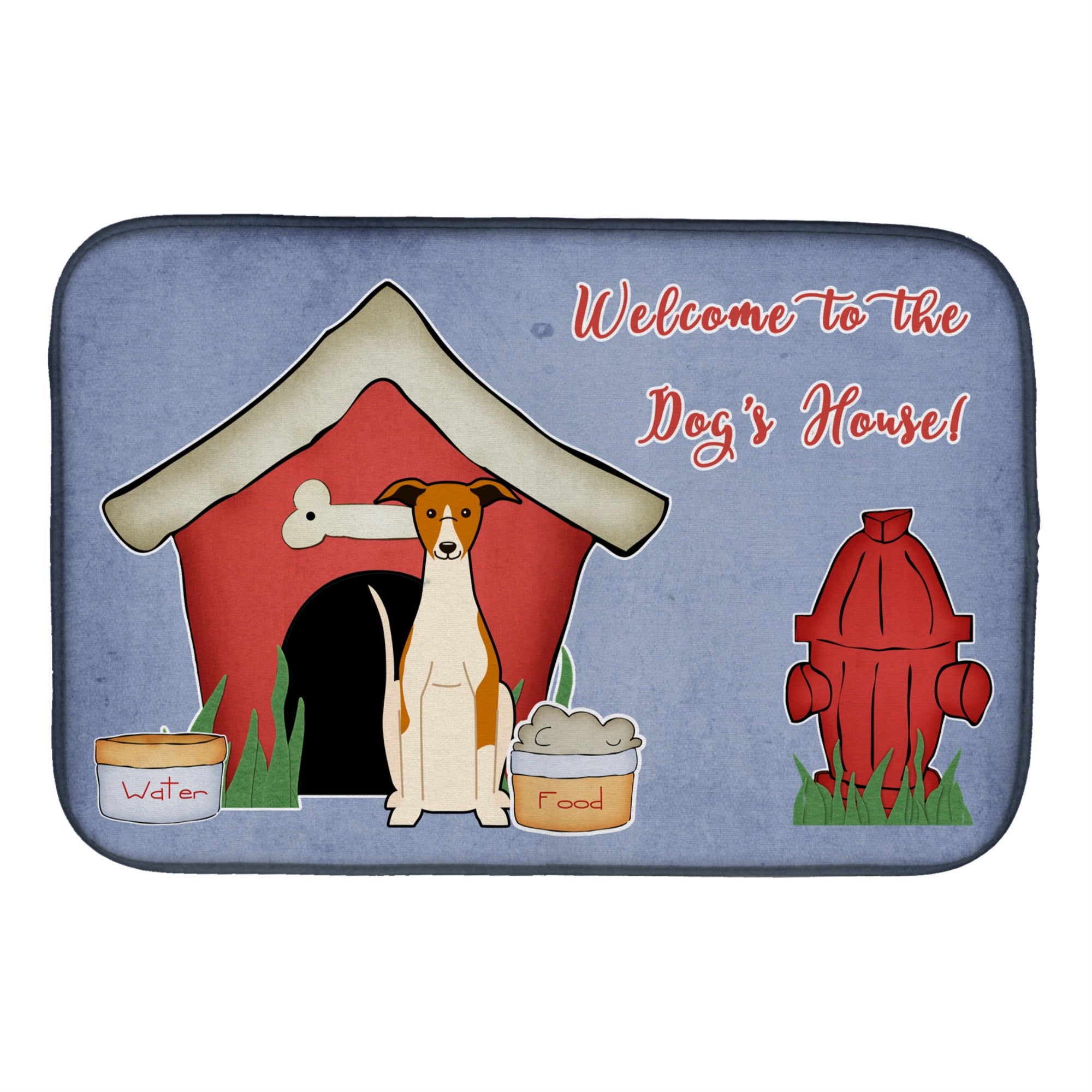 Caroline'S Treasures Dog House Collection Whippet Dish Drying Mat, 14 X 21
