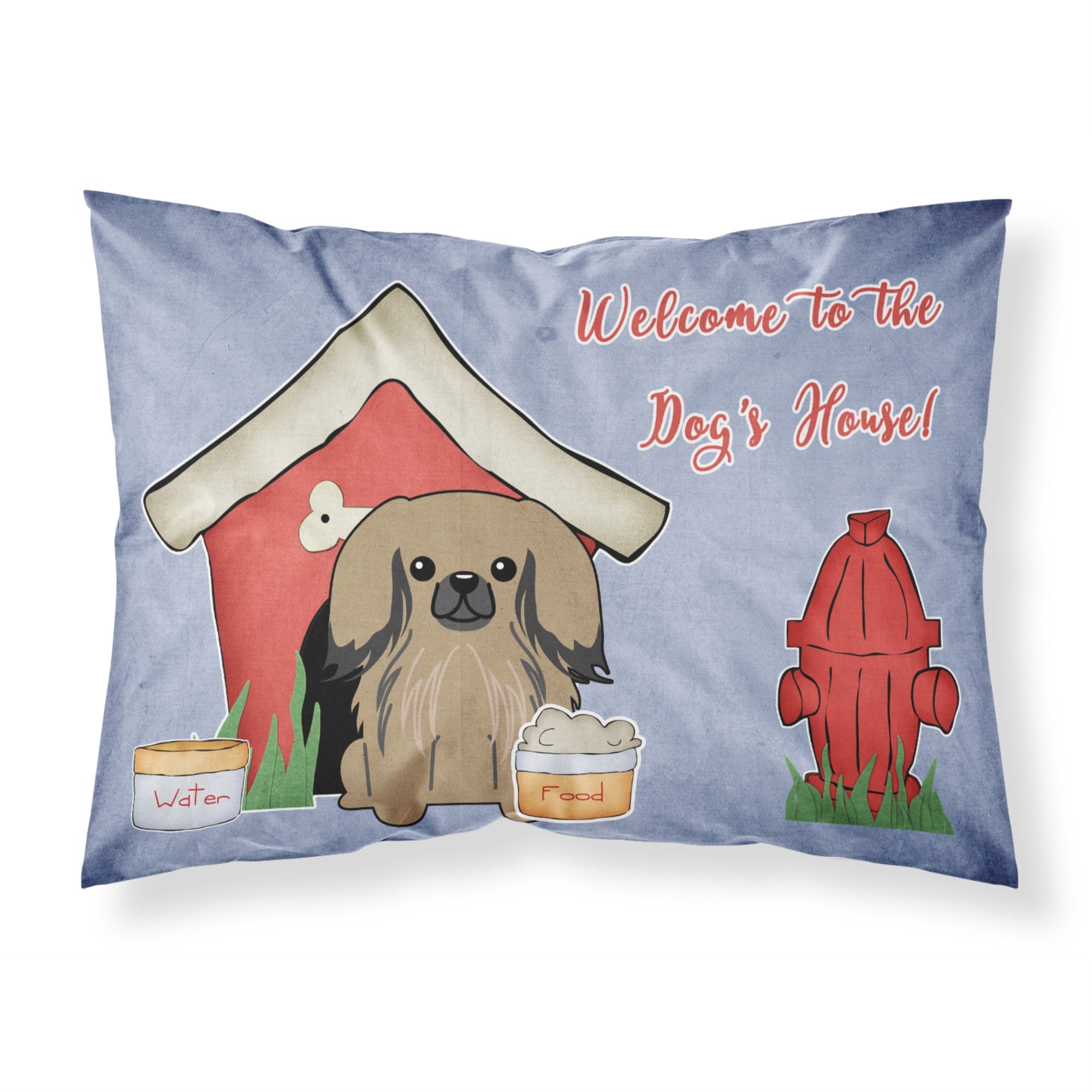 Caroline'S Treasures Dog House Collection Pekingnese Tan Fabric Standard Pillowcase Bb2856Pillowcase, Multicolor