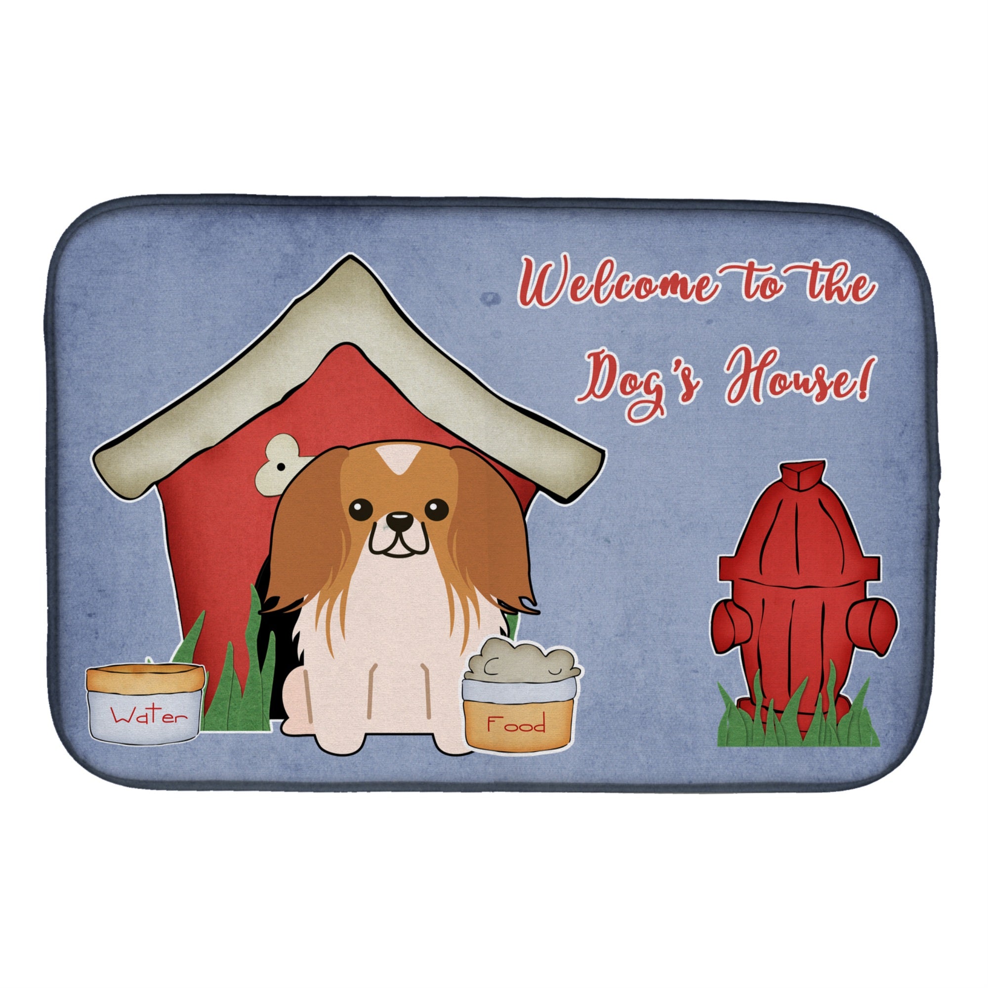 Caroline'S Treasures Dog House Collection Pekingese Red White Dish Drying Mat, 14 X 21