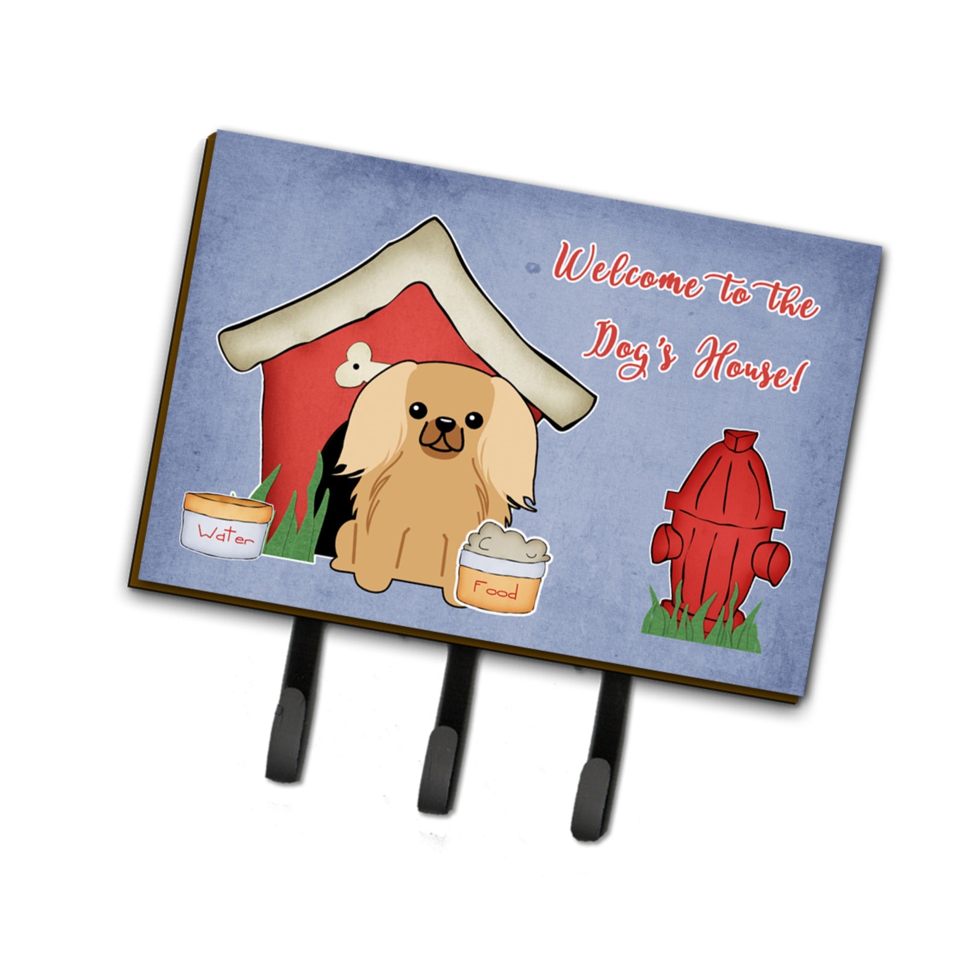 Caroline'S Treasures Dog House Collection Pekingnese Fawn Sable Leash Or Key Holder Bb2858Th68, Triple, Multicolor