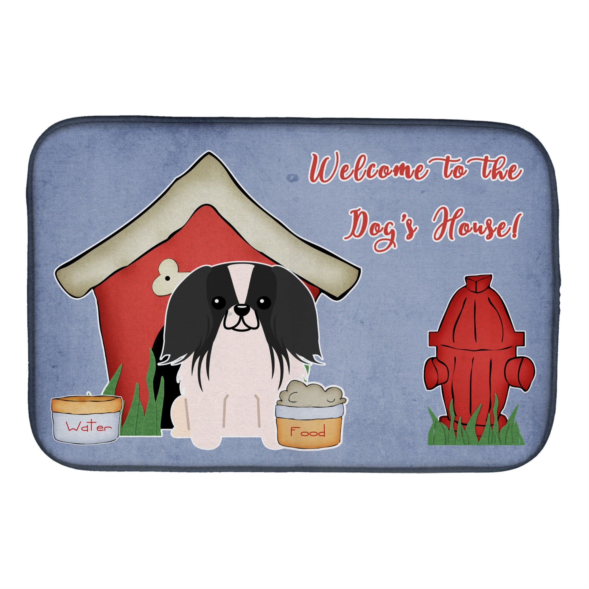 Caroline'S Treasures Dog House Collection Pekingese Black White Dish Drying Mat, 14 X 21