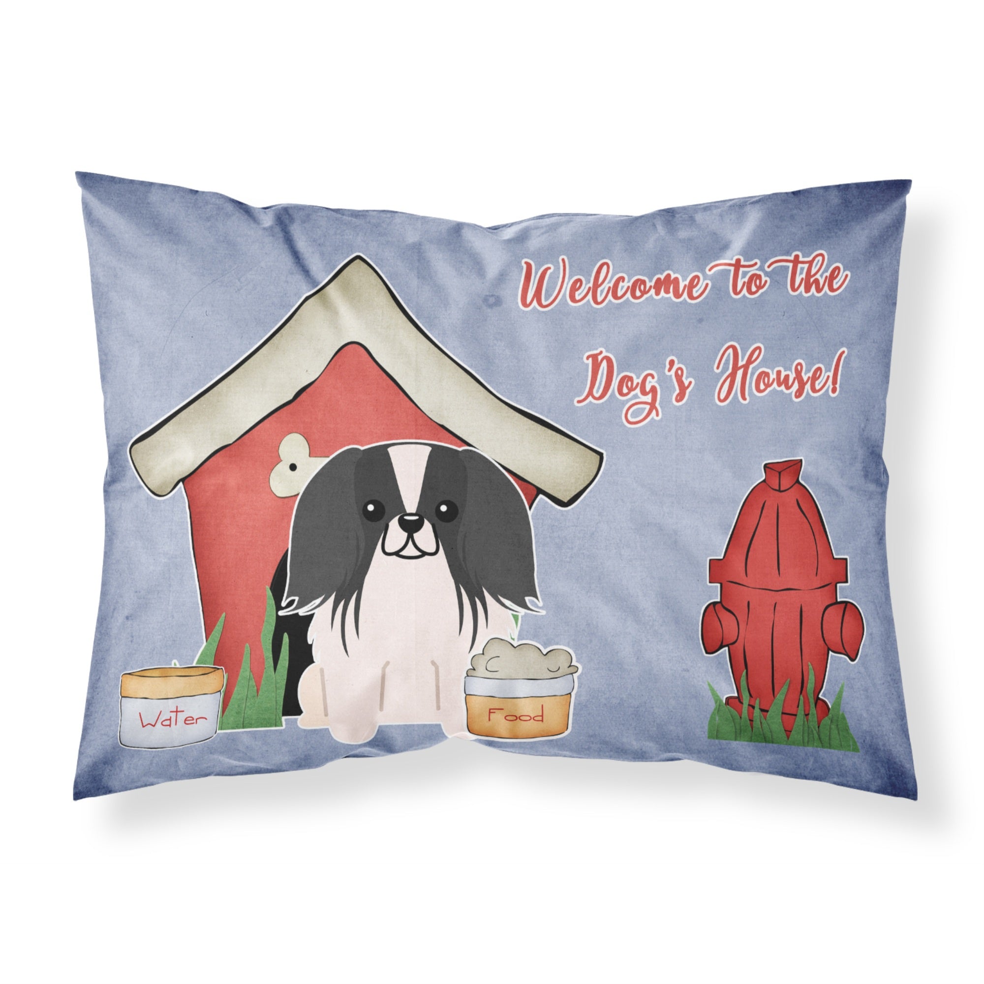 Caroline'S Treasures Dog House Collection Pekingnese Black White Fabric Standard Pillowcase Bb2859Pillowcase, Multicolor