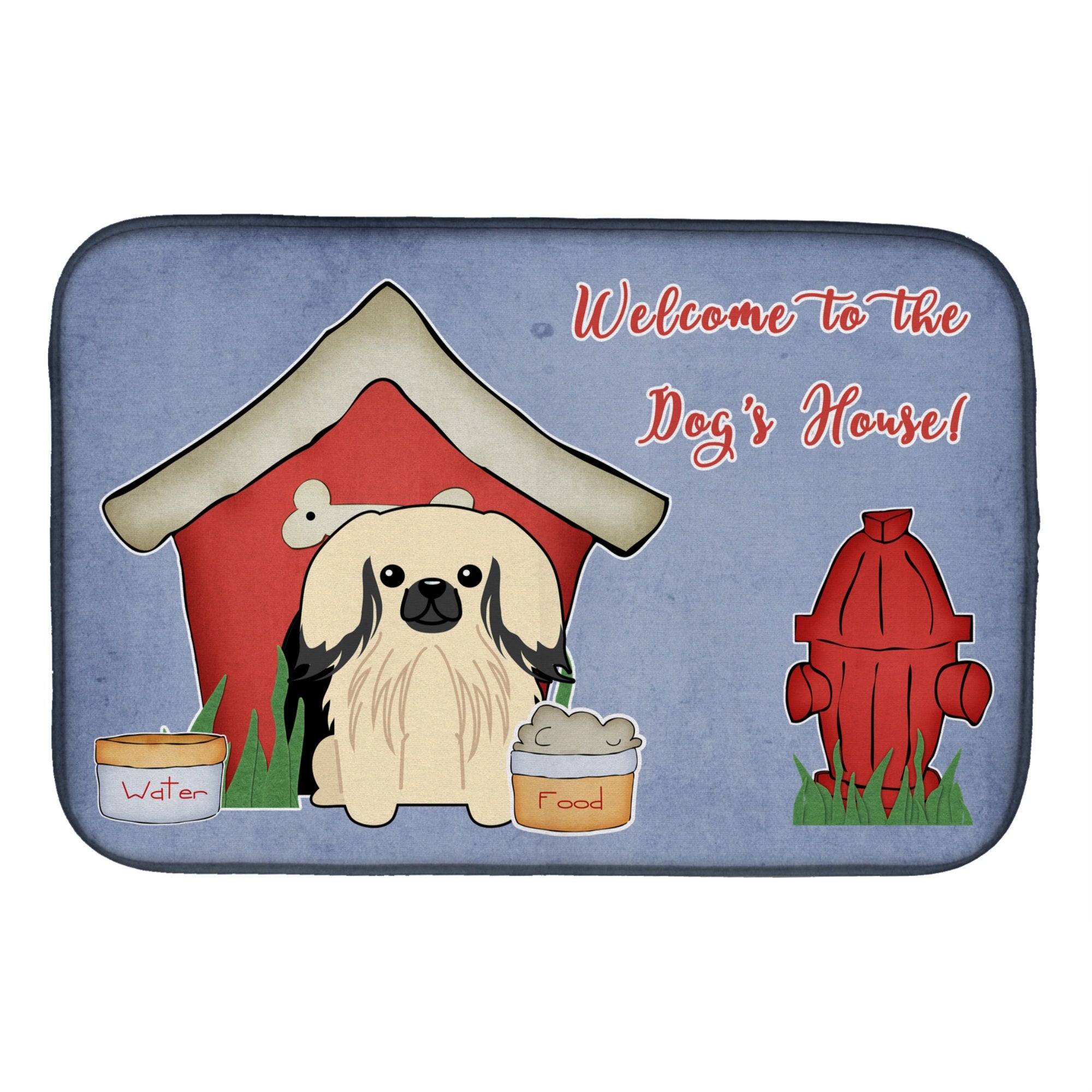 Caroline'S Treasures Dog House Collection Pekingese Cream Dish Drying Mat, 14 X 21