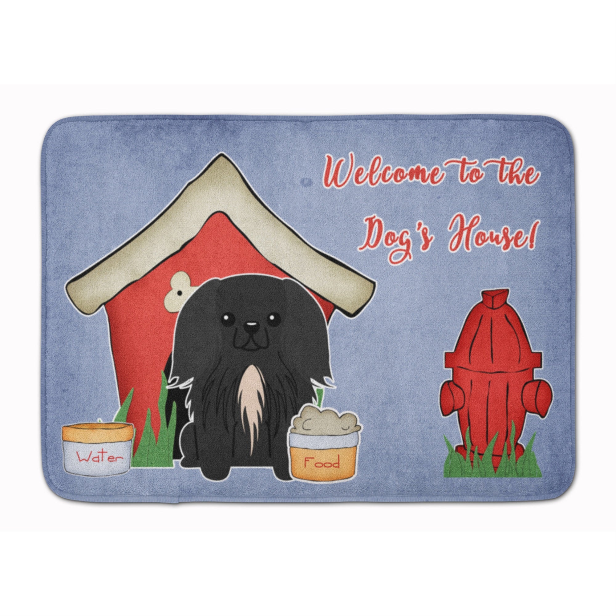 Caroline'S Treasures Dog House Collection Pekingnese Black Floor Mat, 19 X 27, Multicolor