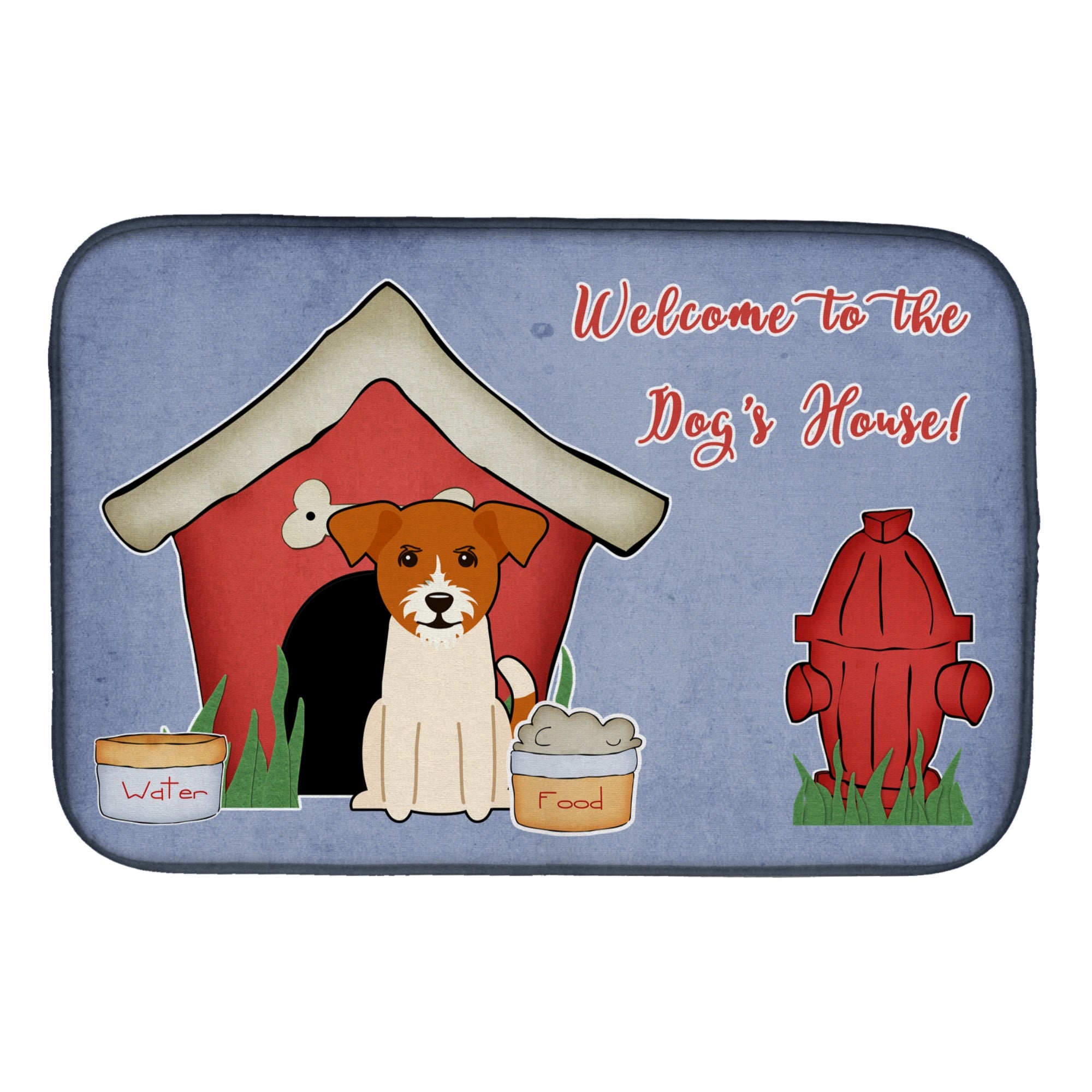 Caroline'S Treasures Dog House Collection Jack Russell Terrier Dish Drying Mat, 14 X 21
