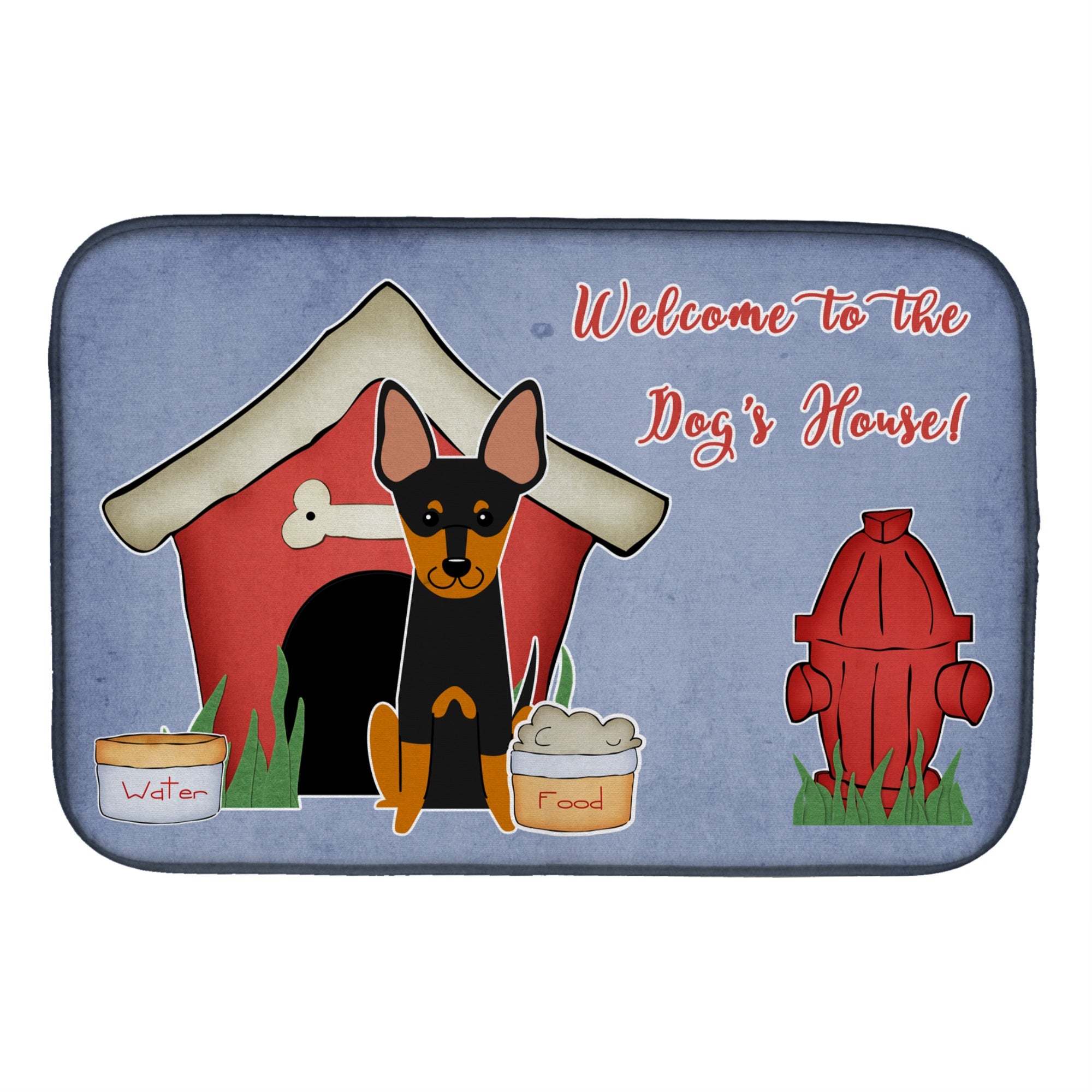 Caroline'S Treasures Dog House Collection English Toy Terrier Dish Drying Mat, 14 X 21