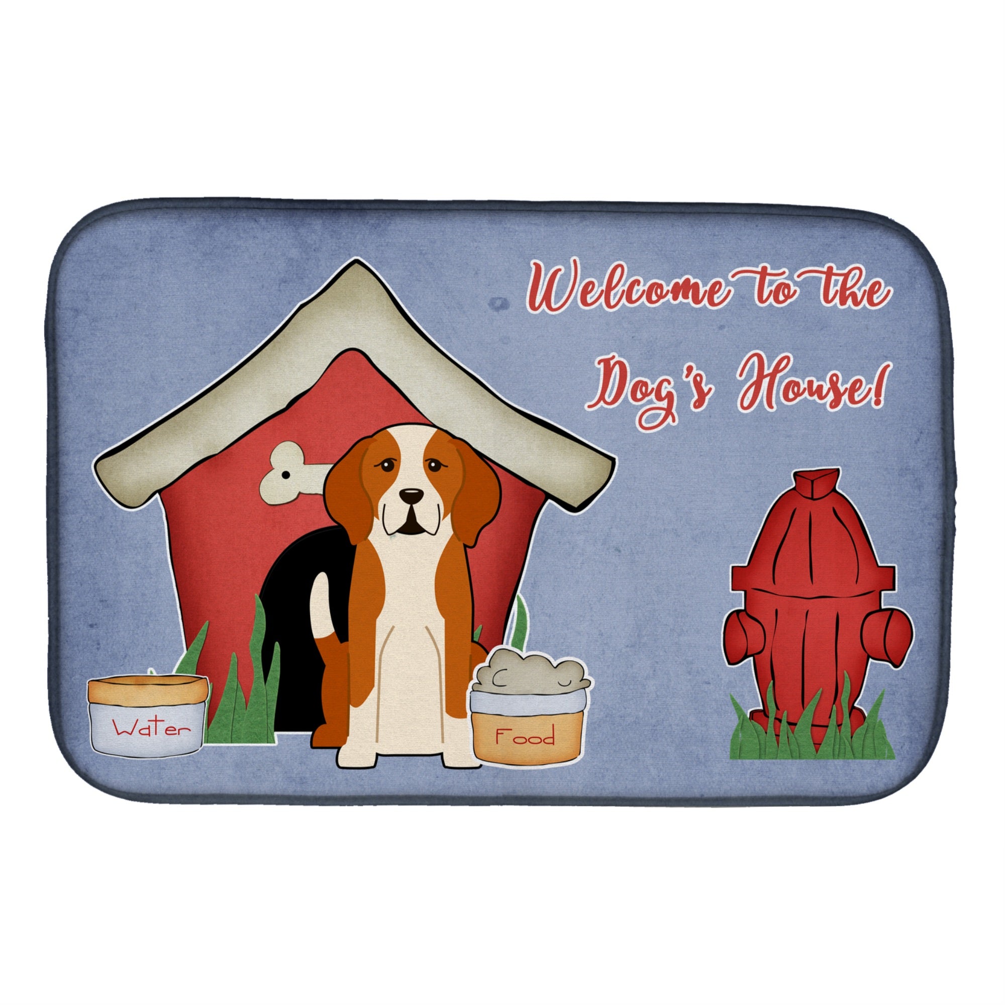 Caroline'S Treasures Bb2864Ddm Dish Drying Mat, 14 X 21, Dog House