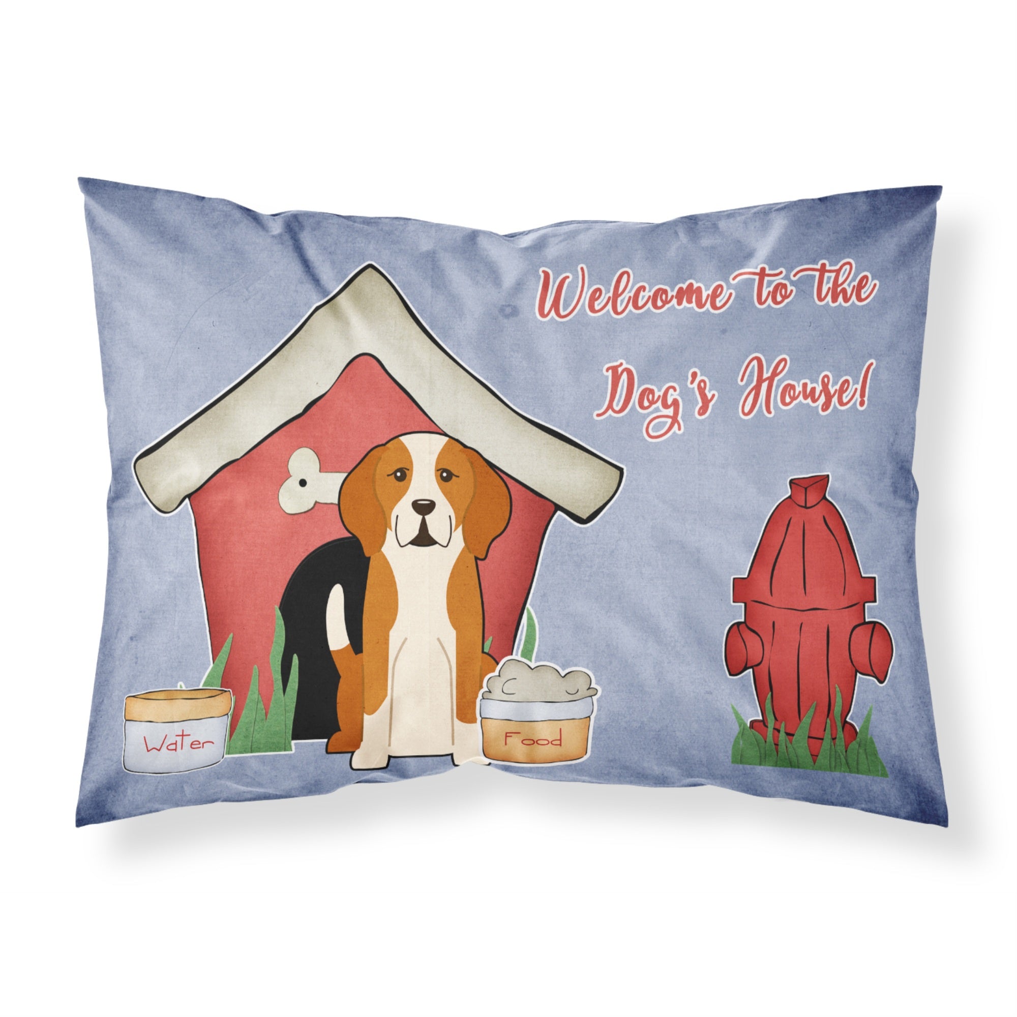 Caroline'S Treasures Dog House Collection English Foxhound Fabric Standard Pillowcase Bb2864Pillowcase, Multicolor