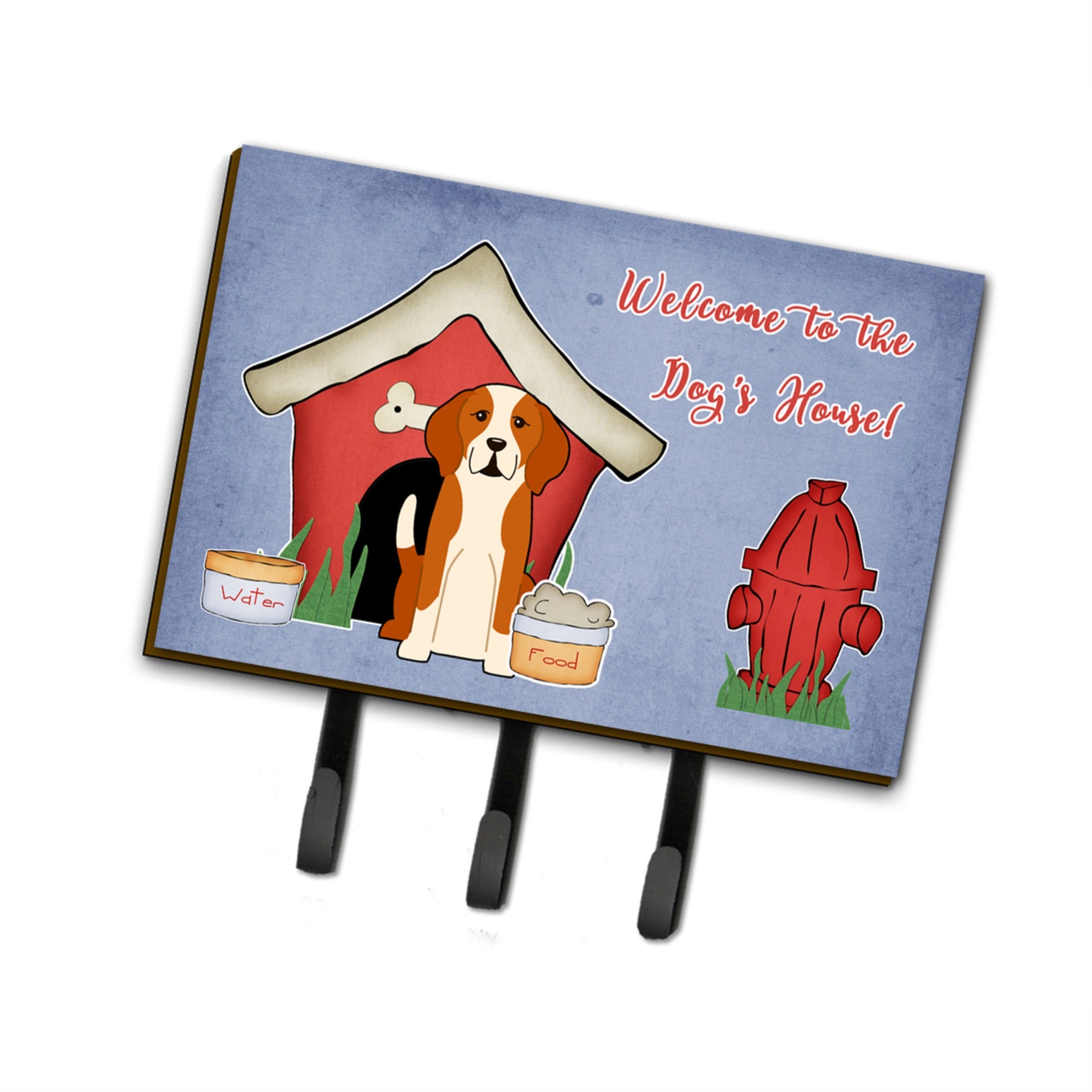 Caroline'S Treasures Dog House Collection English Foxhound Leash Or Key Holder Bb2864Th68, Triple, Multicolor