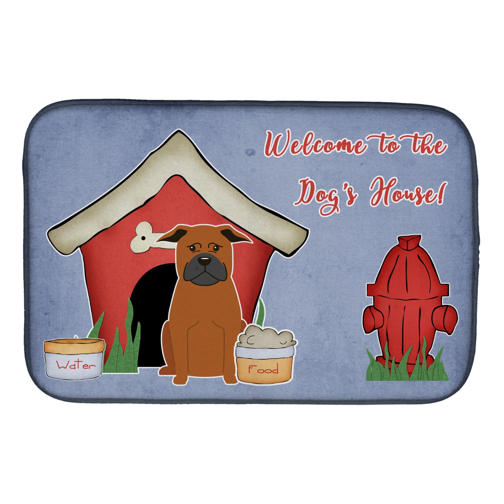 Caroline'S Treasures Bb2865Ddm Dish Drying Mat, 14 X 21, Dog House