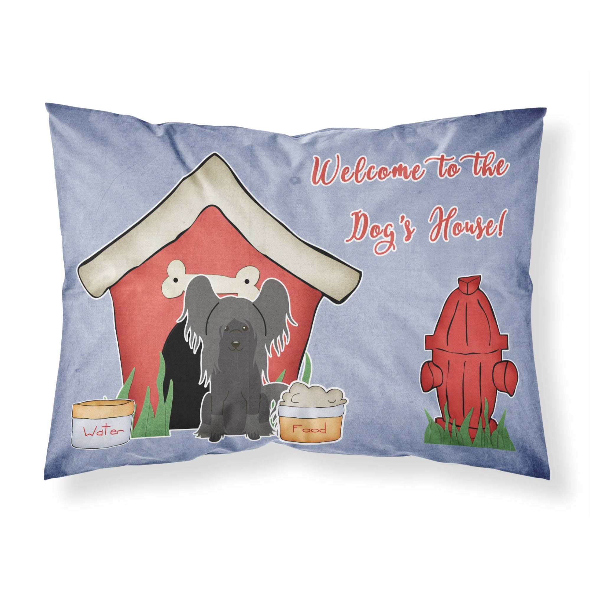 Caroline'S Treasures Dog House Collection Chinese Crested Black Fabric Standard Pillowcase Bb2866Pillowcase, Multicolor