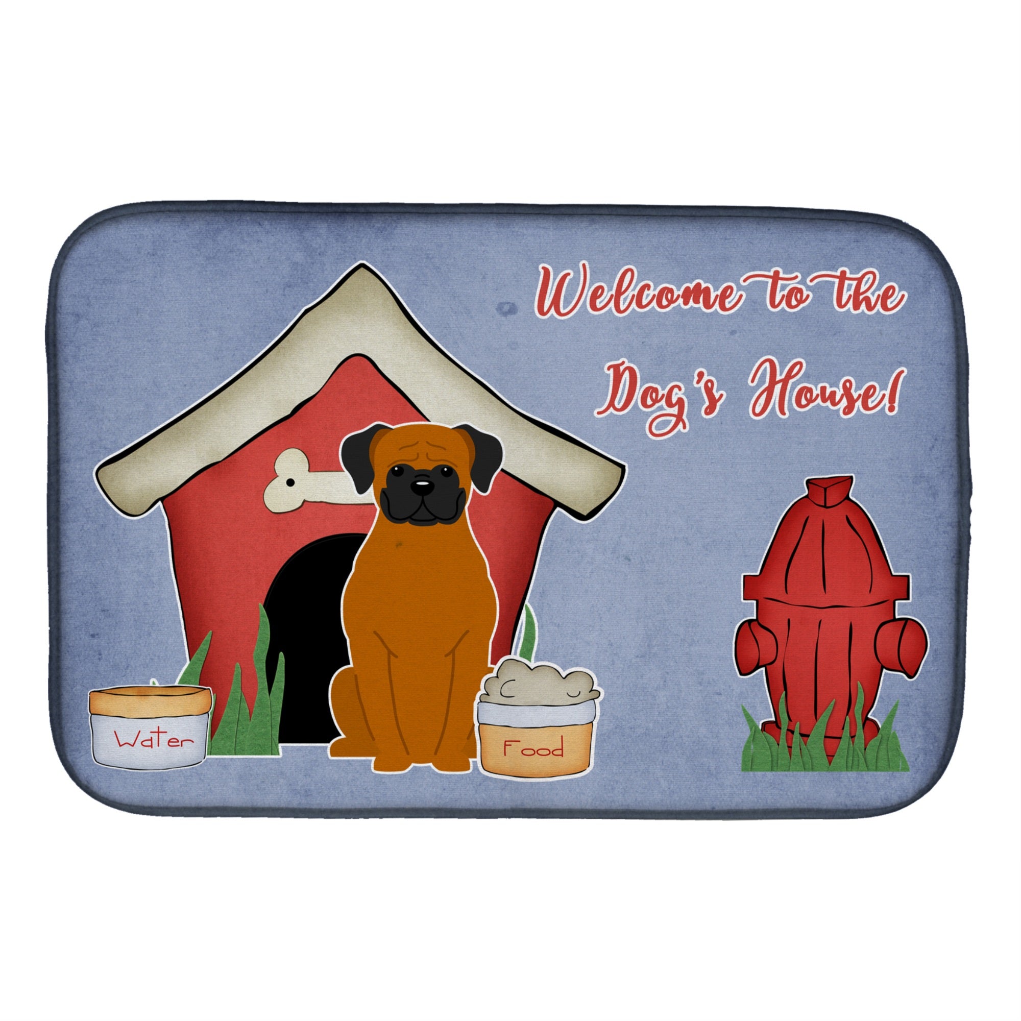 Caroline'S Treasures Bb2869Ddm Dish Drying Mat, 14 X 21, Dog House