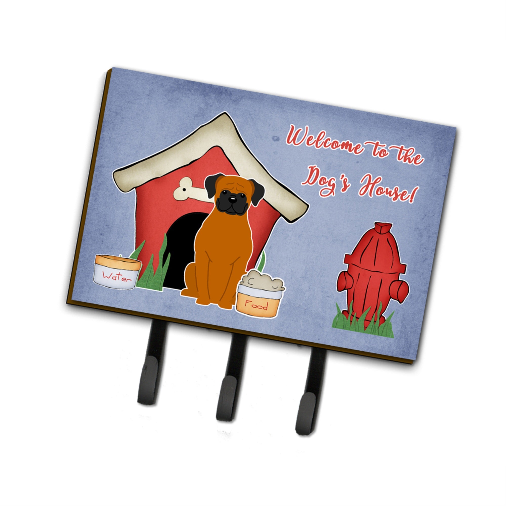 Caroline'S Treasures Dog House Collection Fawn Boxer Leash Or Key Holder Bb2869Th68, Triple