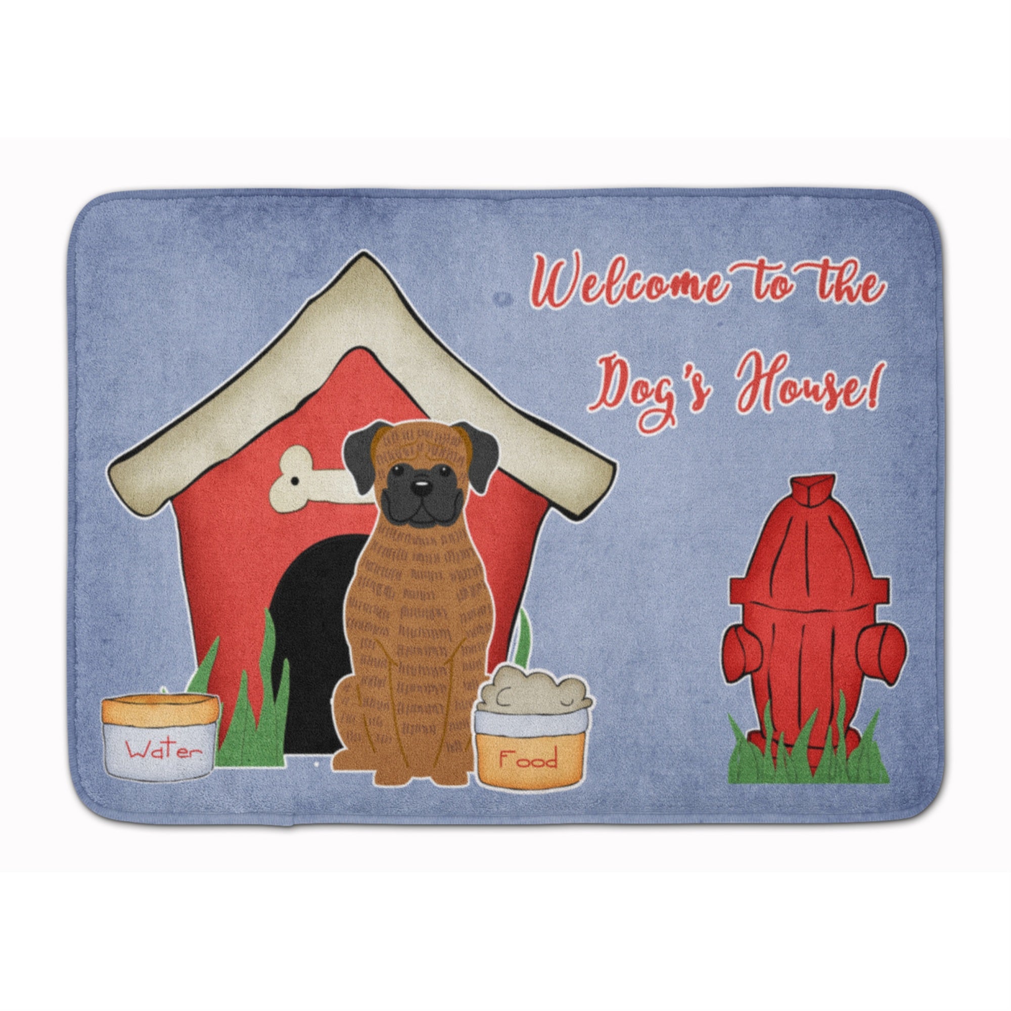 Caroline'S Treasures Dog House Collection Brindle Boxer Floor Mat, 19 X 27, Multicolor