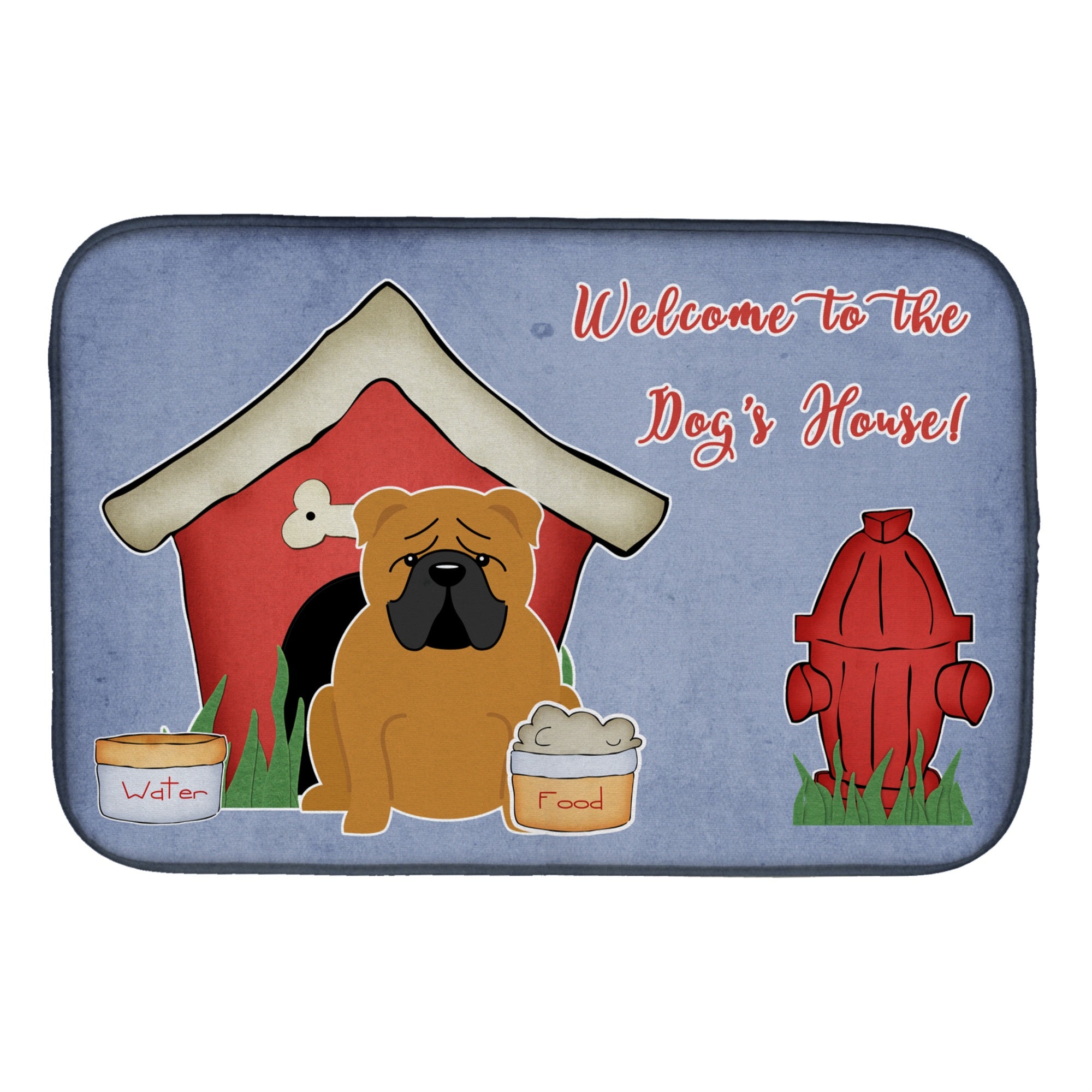 Caroline'S Treasures Bb2876Ddm Dish Drying Mat, 14 X 21, Dog House