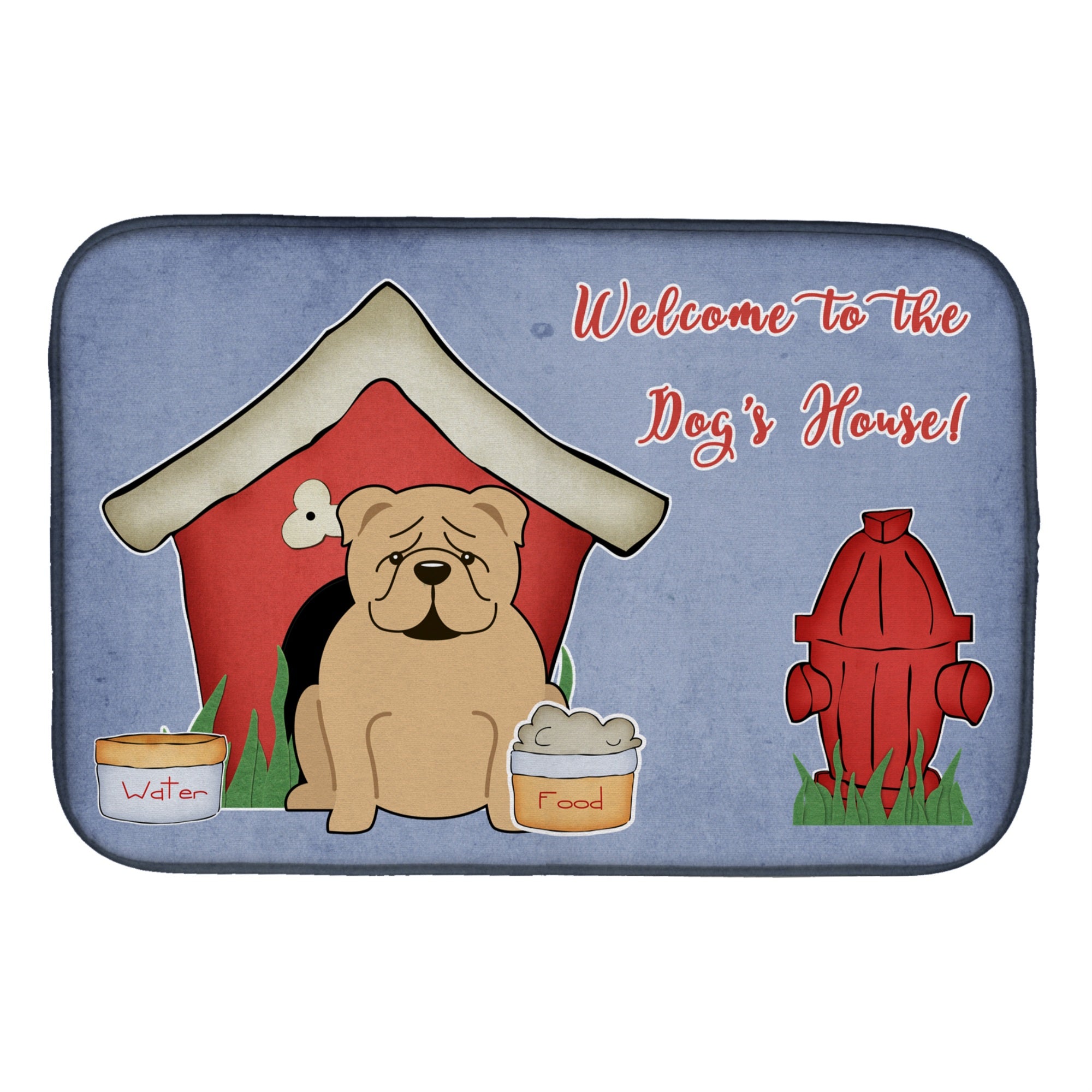 Caroline'S Treasures Dog House Collection English Bulldog Fawn Dish Drying Mat, 14 X 21
