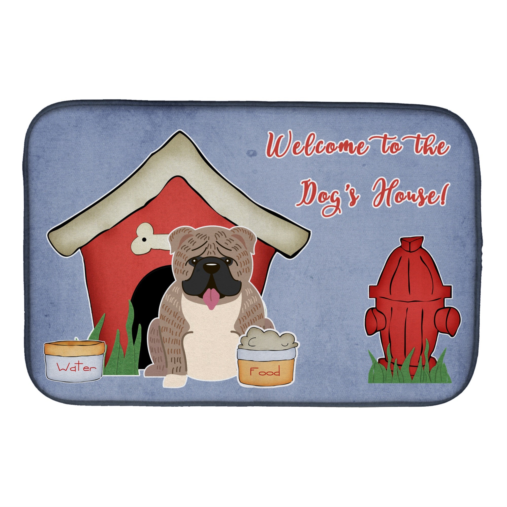 Caroline'S Treasures Bb2880Ddm Dish Drying Mat, 14 X 21, Dog House