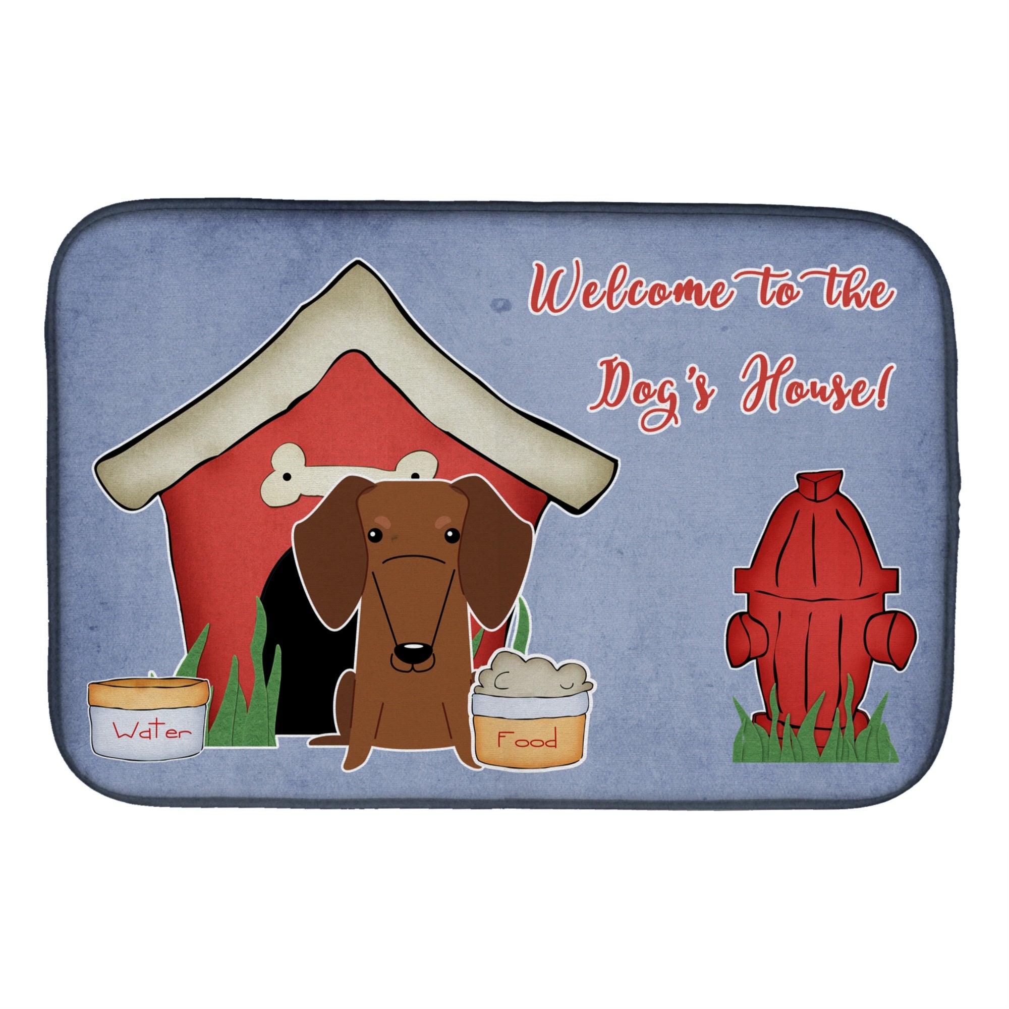 Caroline'S Treasures Bb2884Ddm Dish Drying Mat, 14 X 21, Dog House