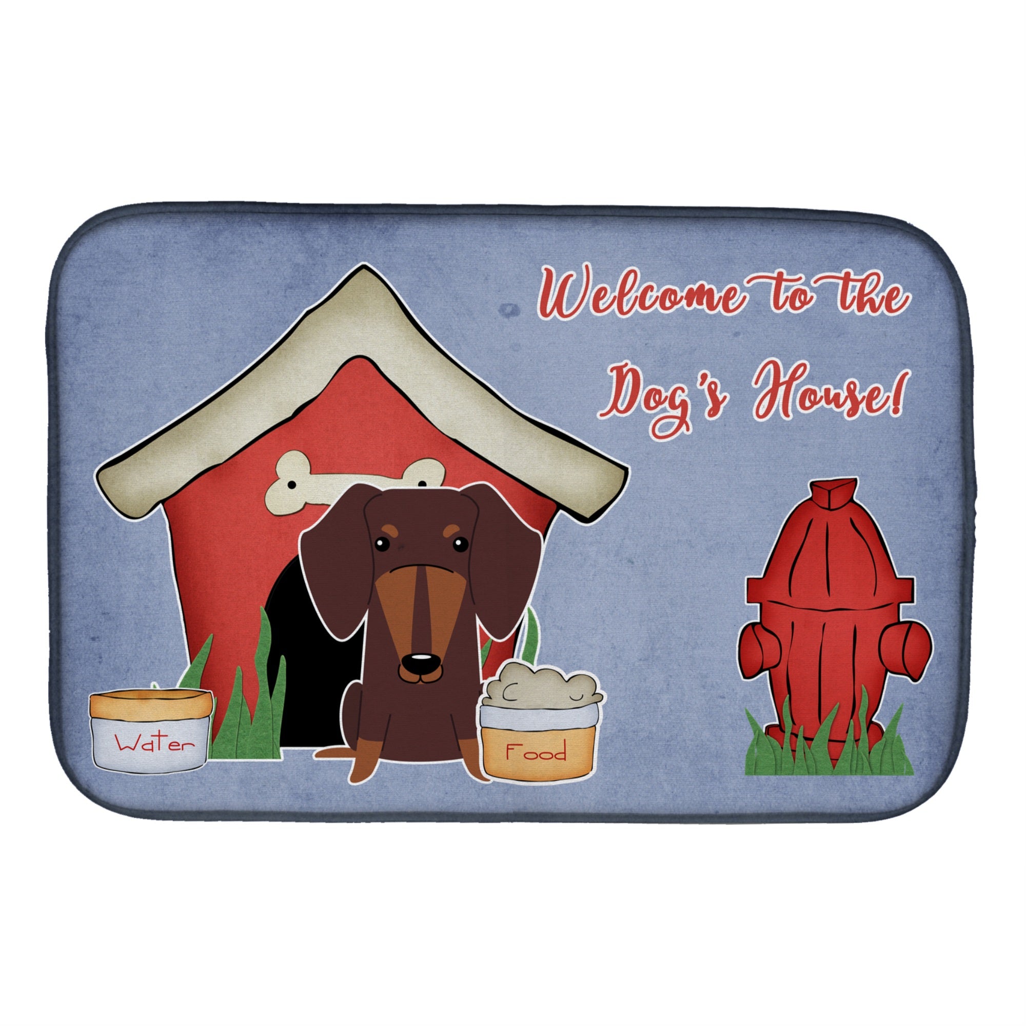 Caroline'S Treasures Dog House Collection Dachshund Chocolate Dish Drying Mat, 14 X 21