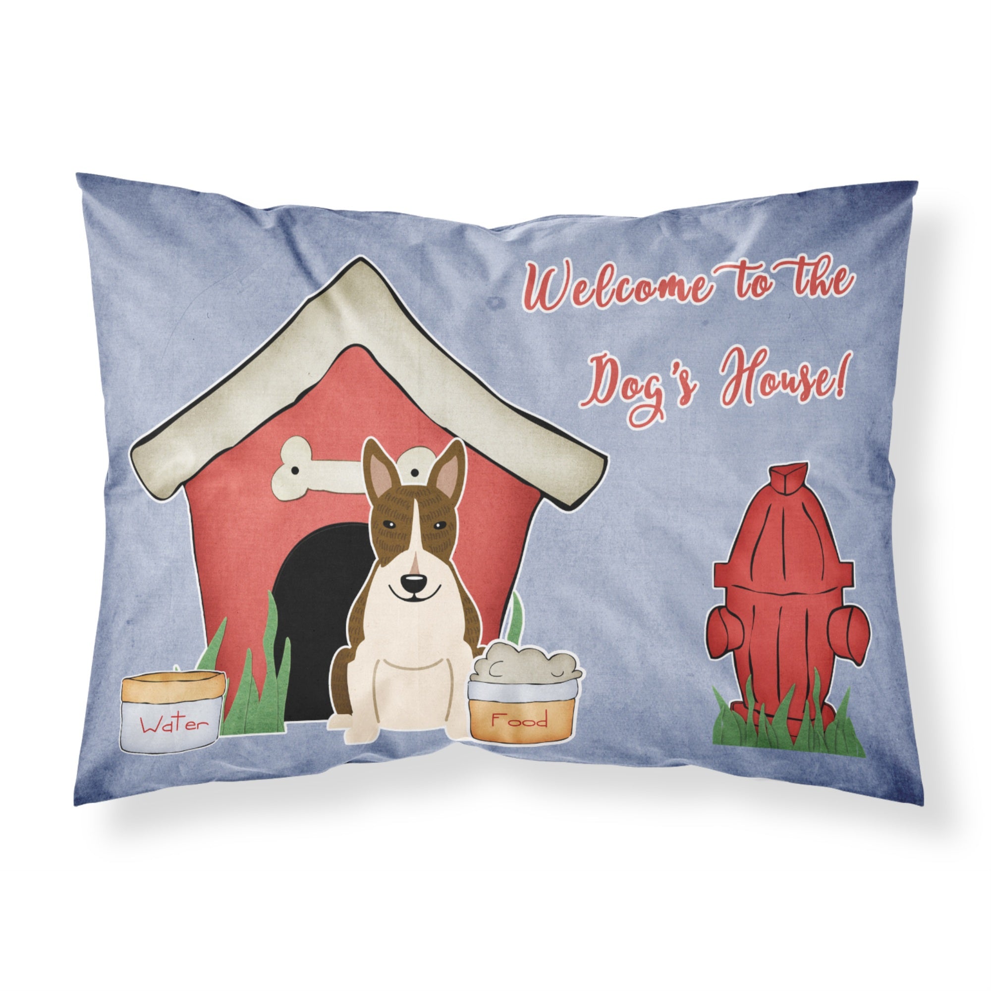 Caroline'S Treasures Dog House Collection Bull Terrier Dark Brindle Fabric Standard Pillowcase Bb2890Pillowcase, Multicolor