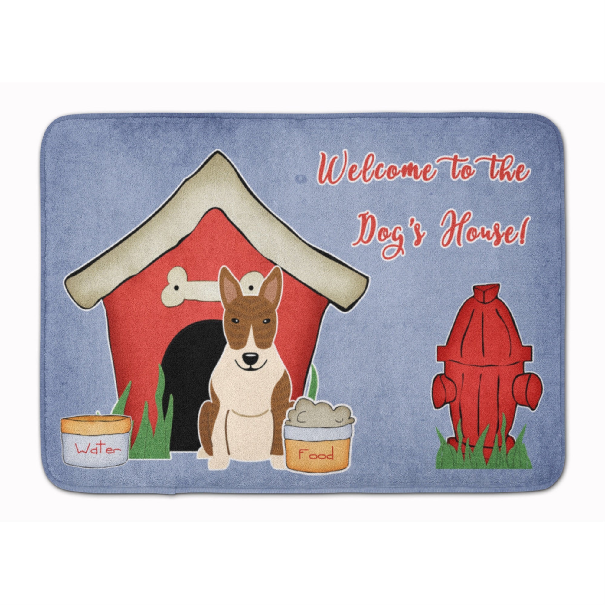 Caroline'S Treasures Collection Dog House Bull Terrier Brindle Floor Mat, 19 X 27, Multicolor