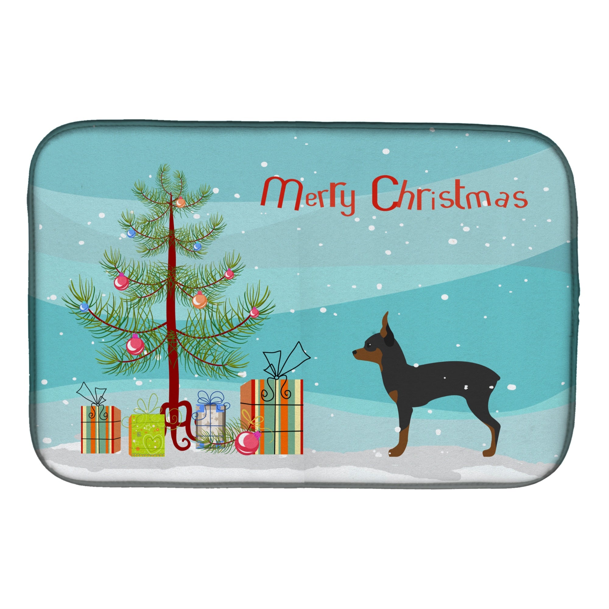 Caroline'S Treasures Toy Fox Terrier Tree Dish Drying Mat, 14 X 21
