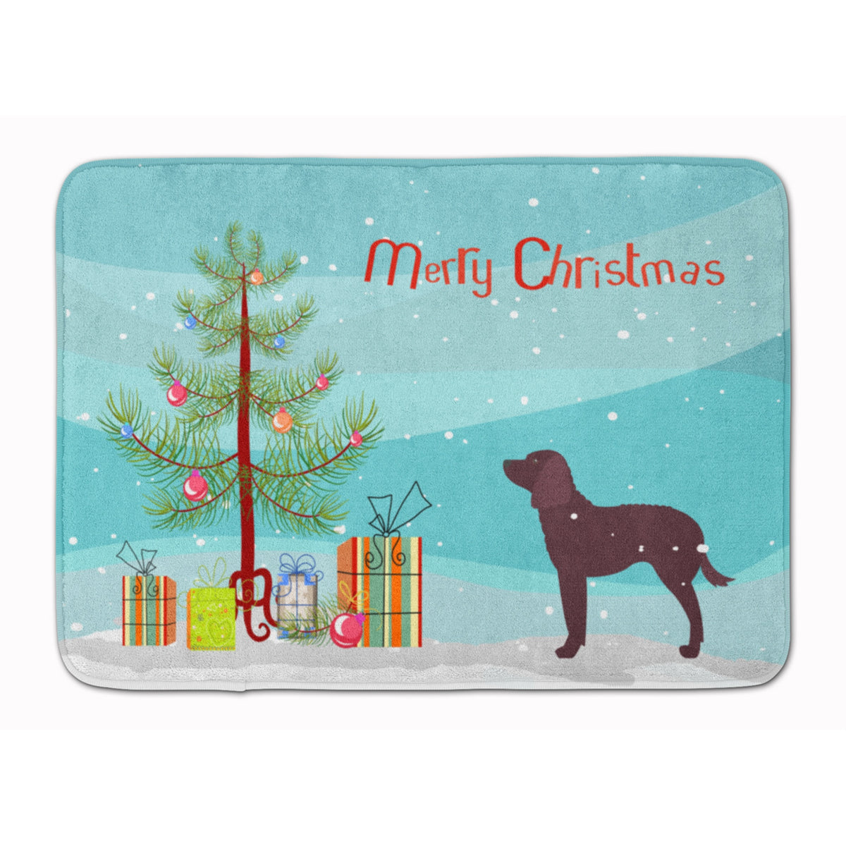 Caroline'S Treasures American Water Spaniel Christmas Tree Floor Mat, 19 X 27, Multicolor