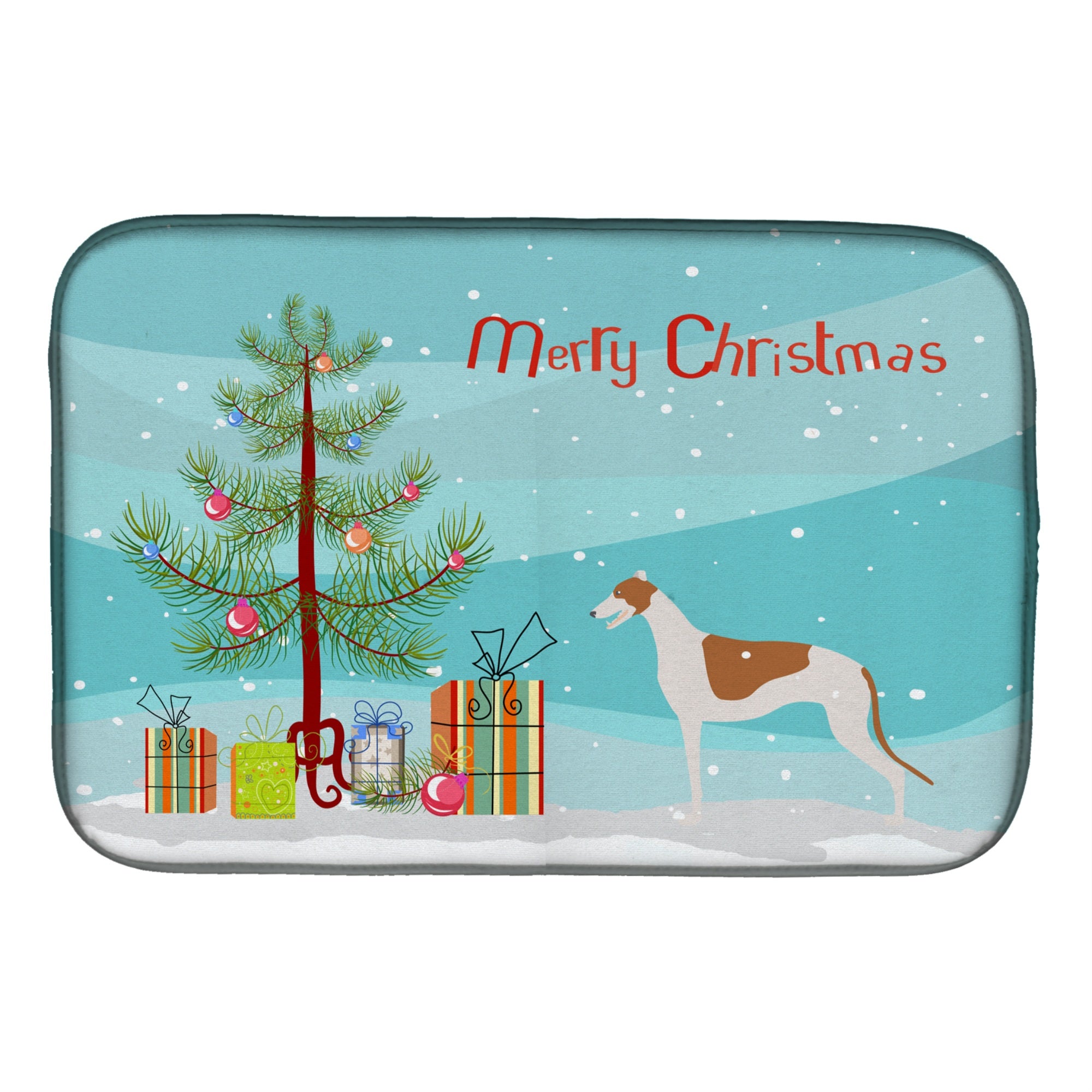 Caroline'S Treasures Greyhound Tree Dish Drying Mat, 14 X 21