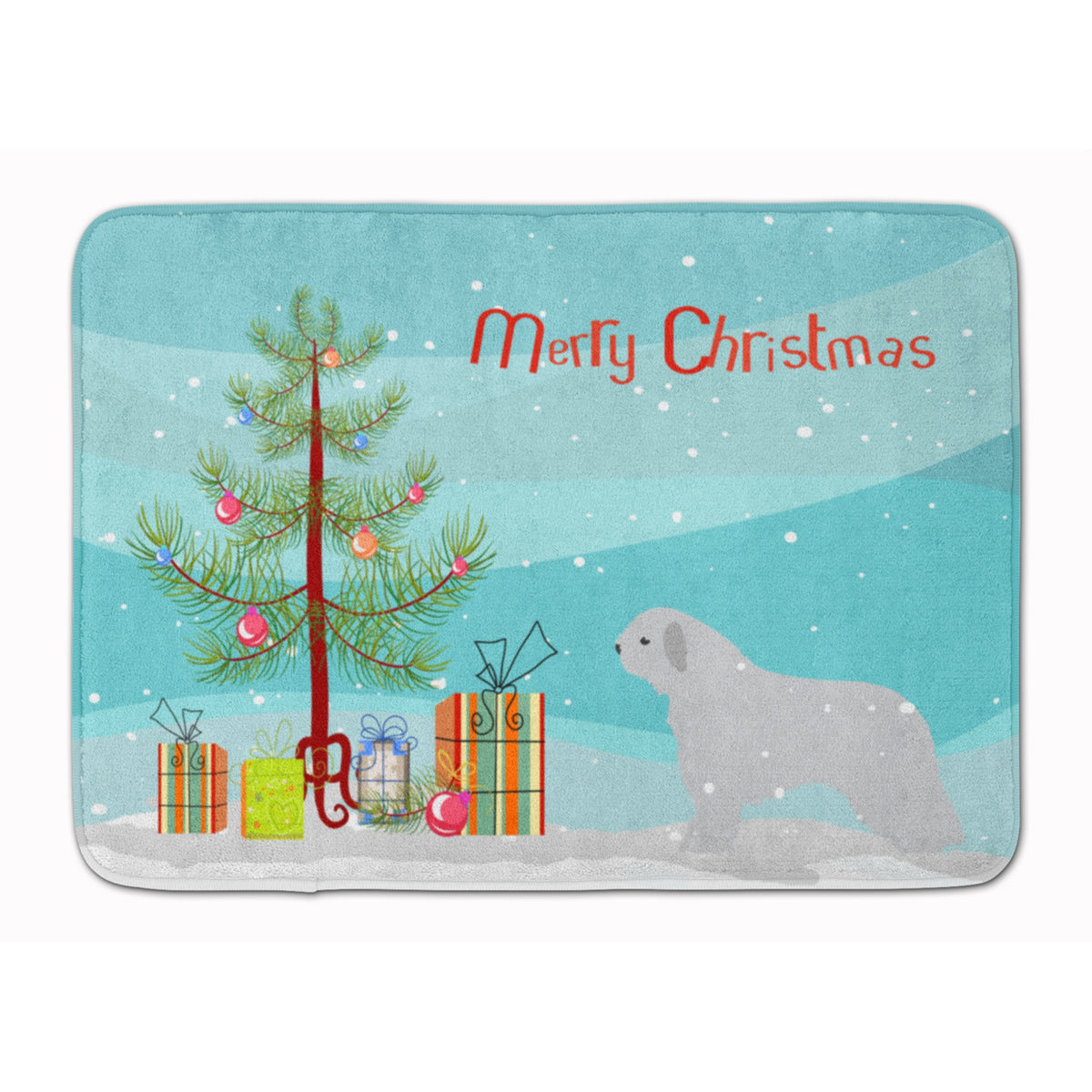 Caroline'S Treasures Spanish Water Dog Merry Christmas Tree Floor Mat, 19 X 27, Multicolor