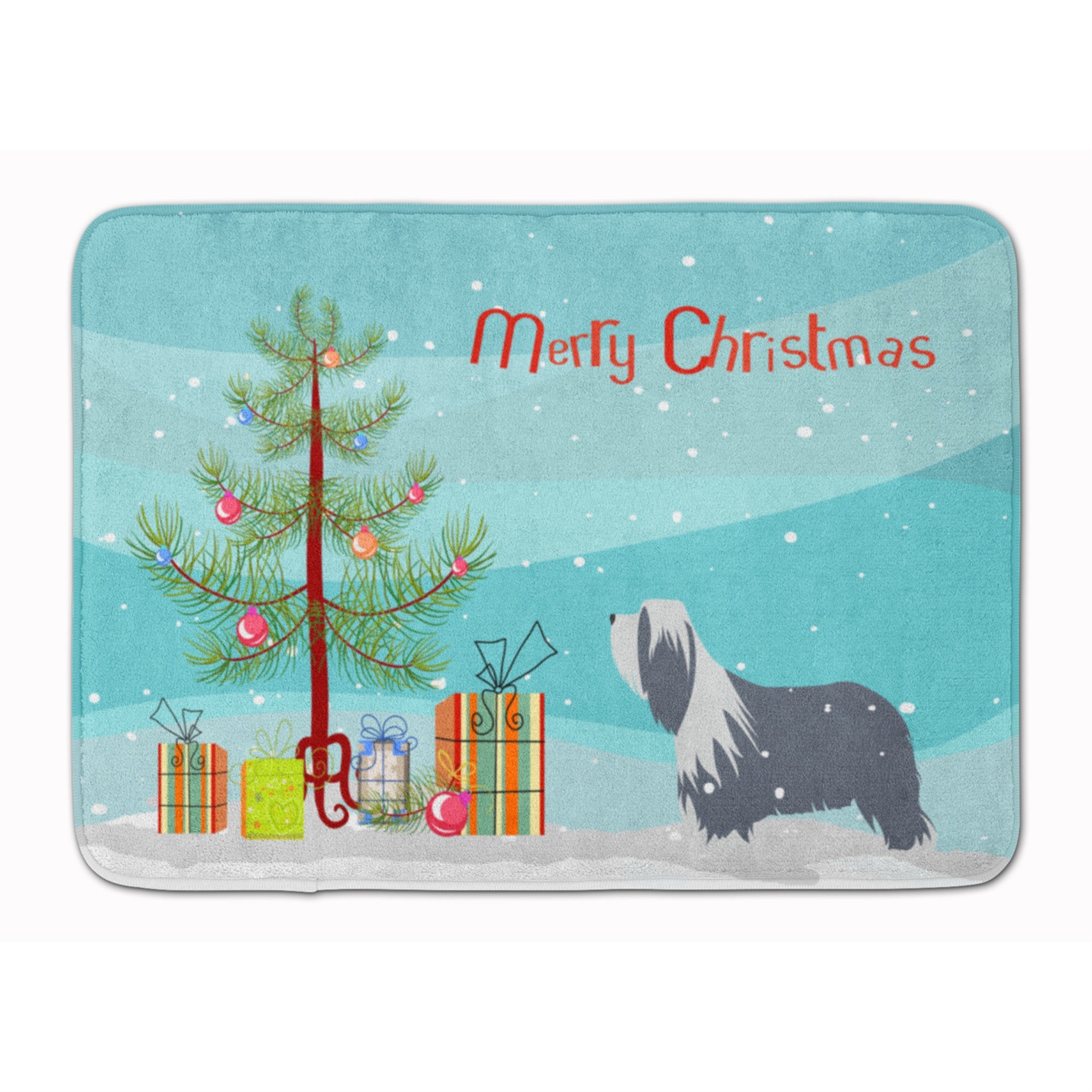 Caroline'S Treasures Bearded Collie Dog Merry Christmas Tree, 19 X 27, Multicolor