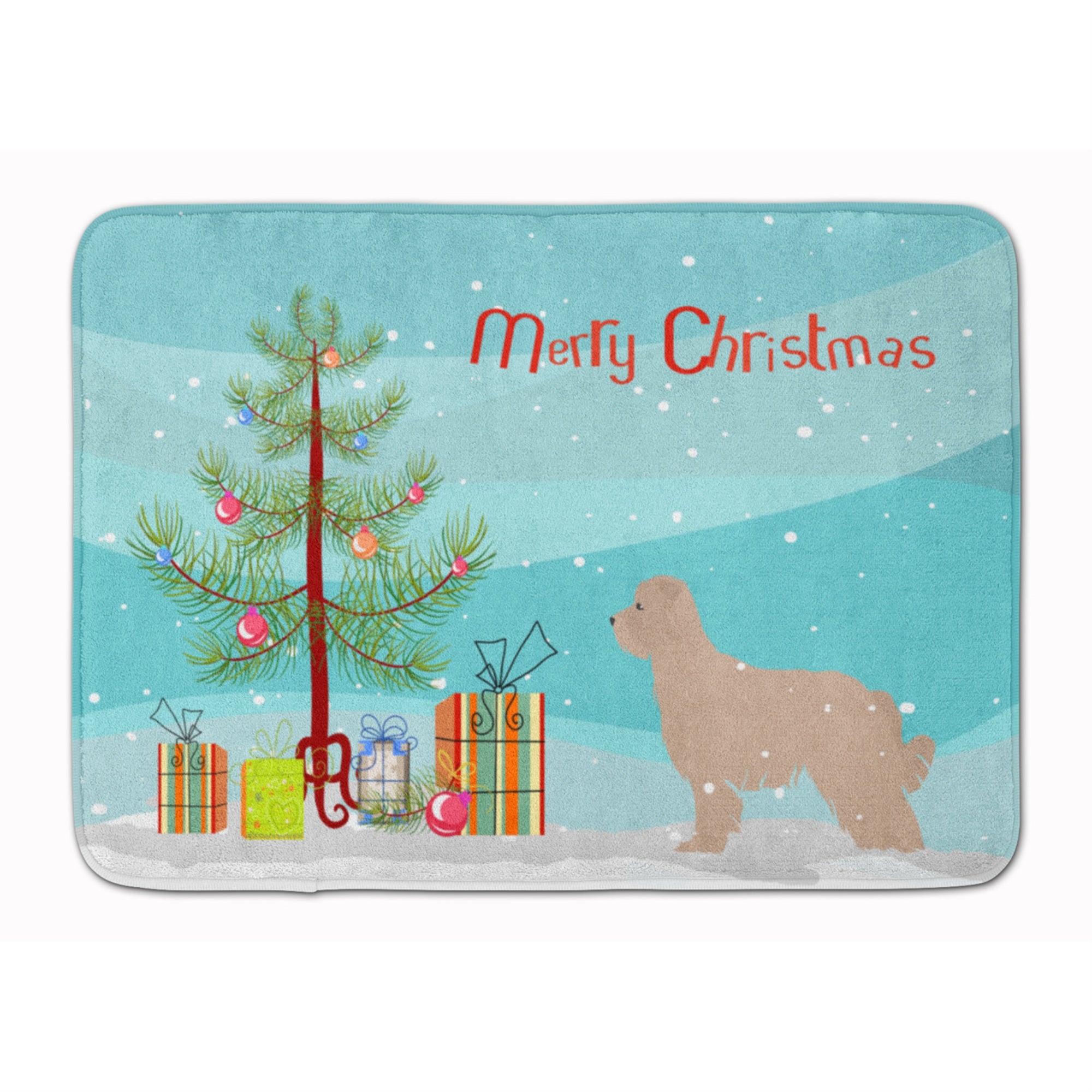 Caroline'S Treasures Pyrenean Shepherd Dog Christmas Tree Floor Mat, 19 X 27, Multicolor