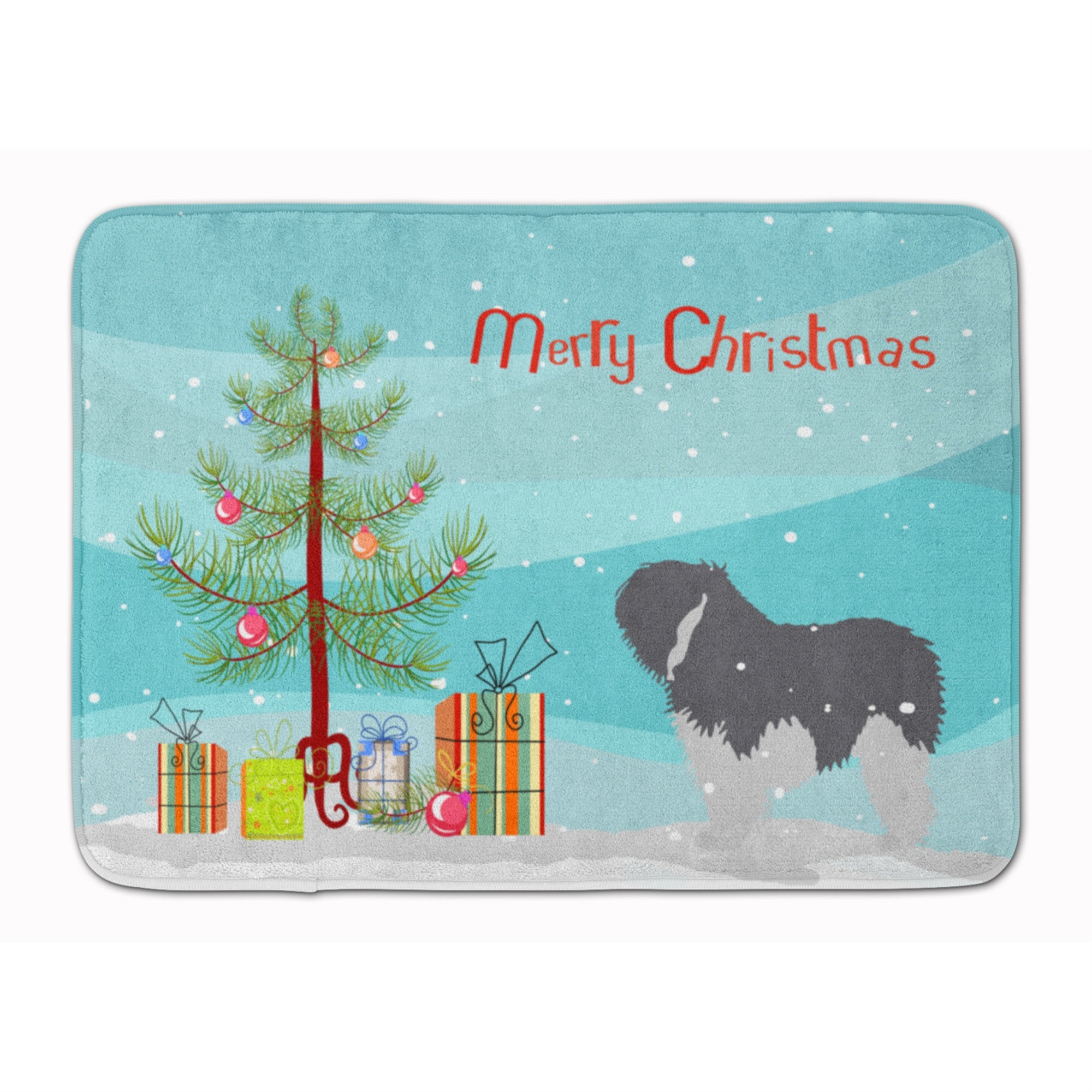 Caroline'S Treasures Polish Lowland Sheepdog Dog Christmas, 19 X 27, Multicolor