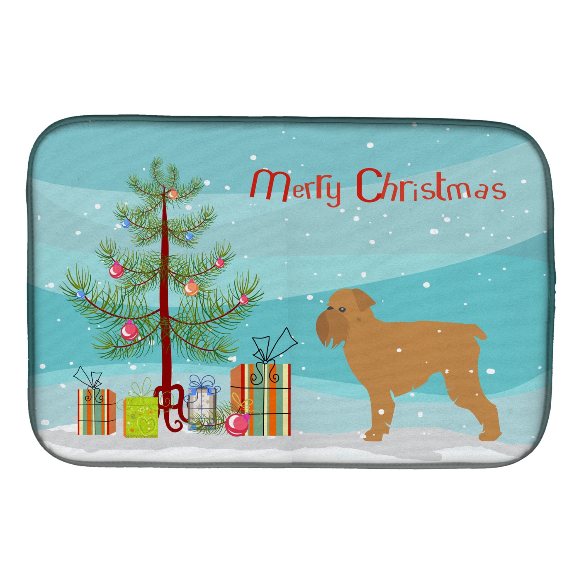 Caroline'S Treasures Brussels Griffon Tree Dish Drying Mat, 14 X 21, Multicolor