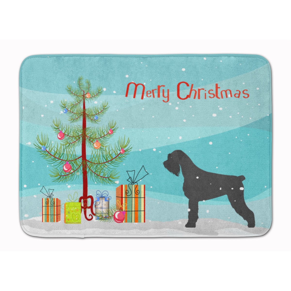 Caroline'S Treasures Giant Schnauzer Merry Christmas Tree Floor Mat, 19 X 27, Multicolor