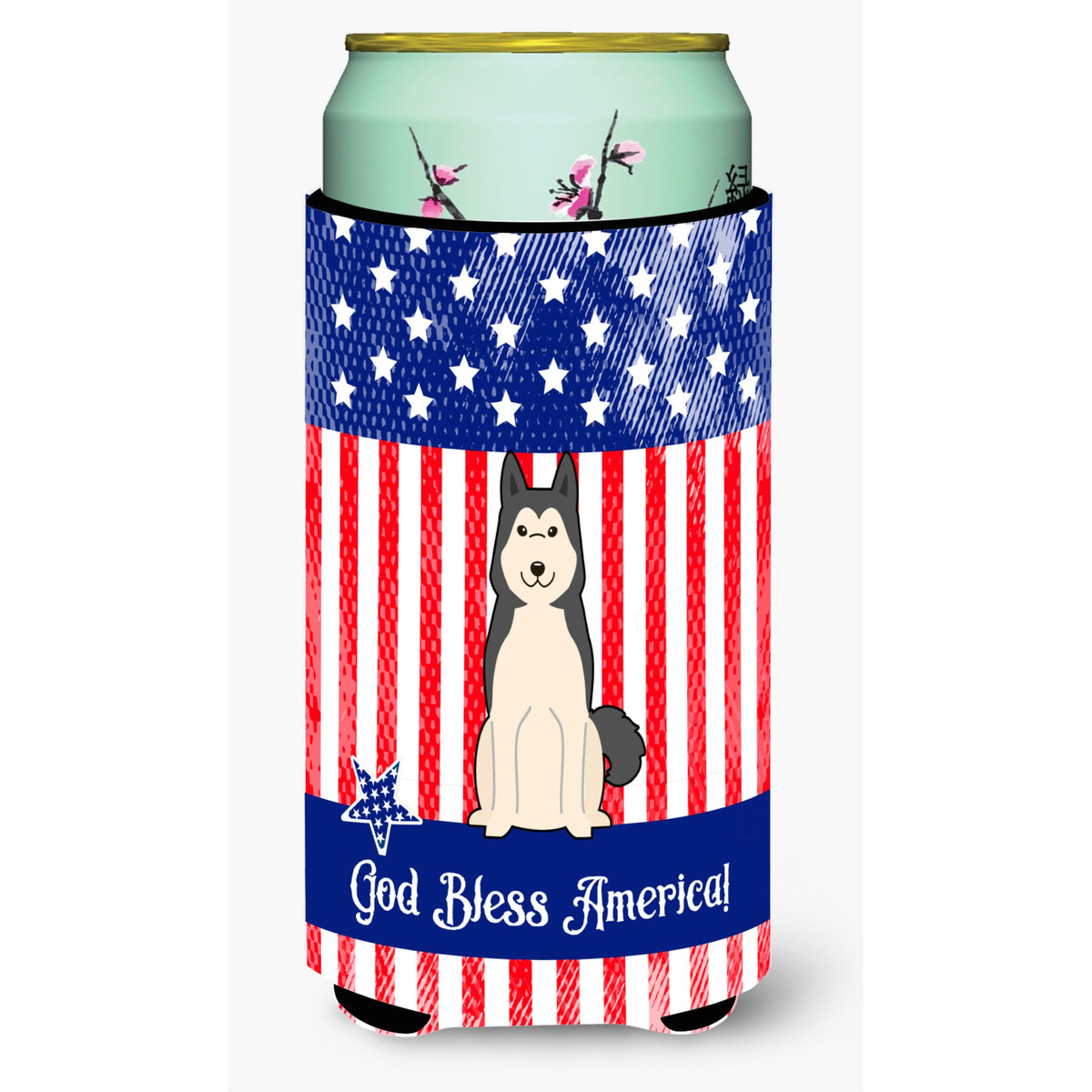 Caroline'S Treasures Bb3020Tbc Usa West Siberian Laika Spitz Tall Boy Hugger Cold-Beverage-Koozies, Multicolor